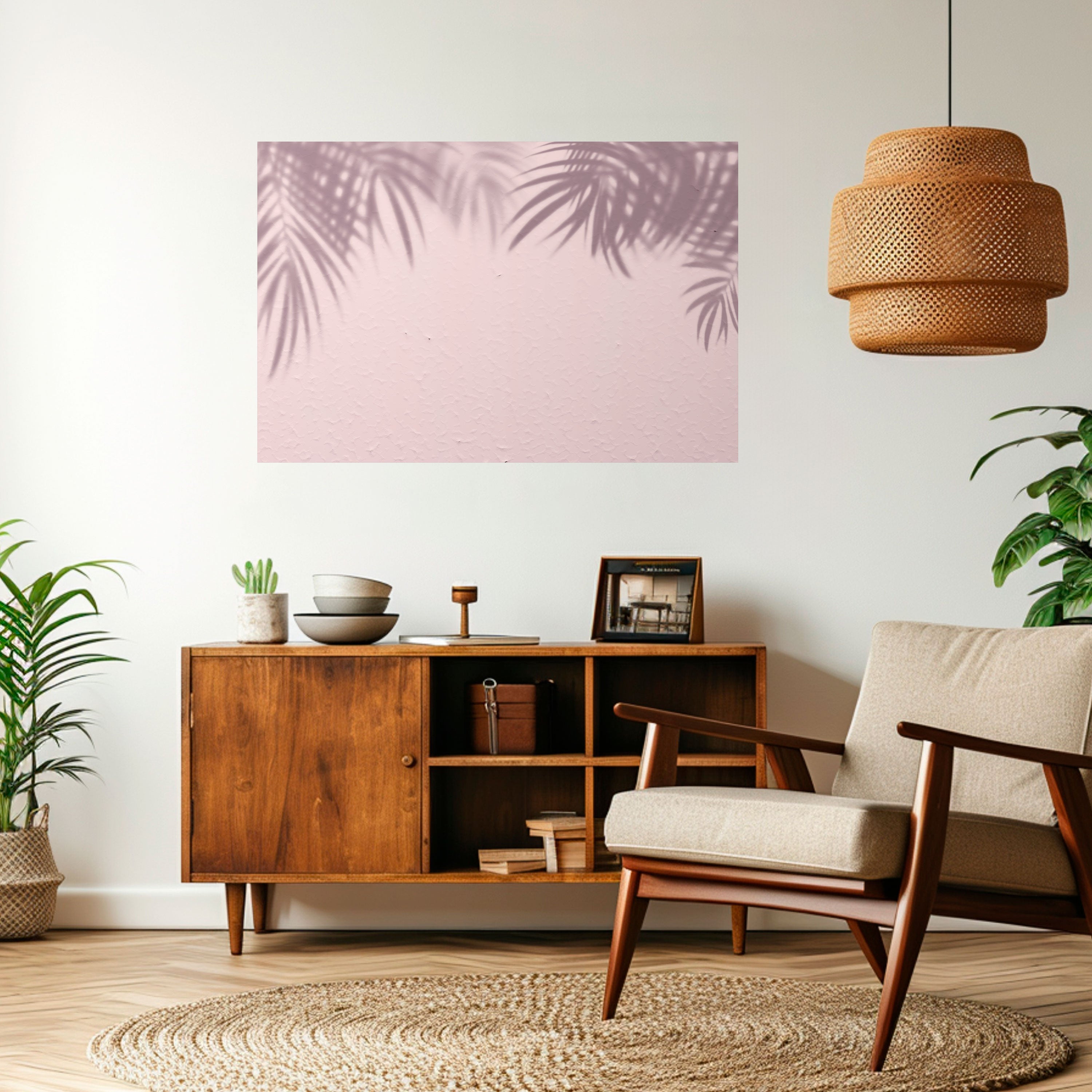 Affiche horizontale autocollante Palm Shadows Dance