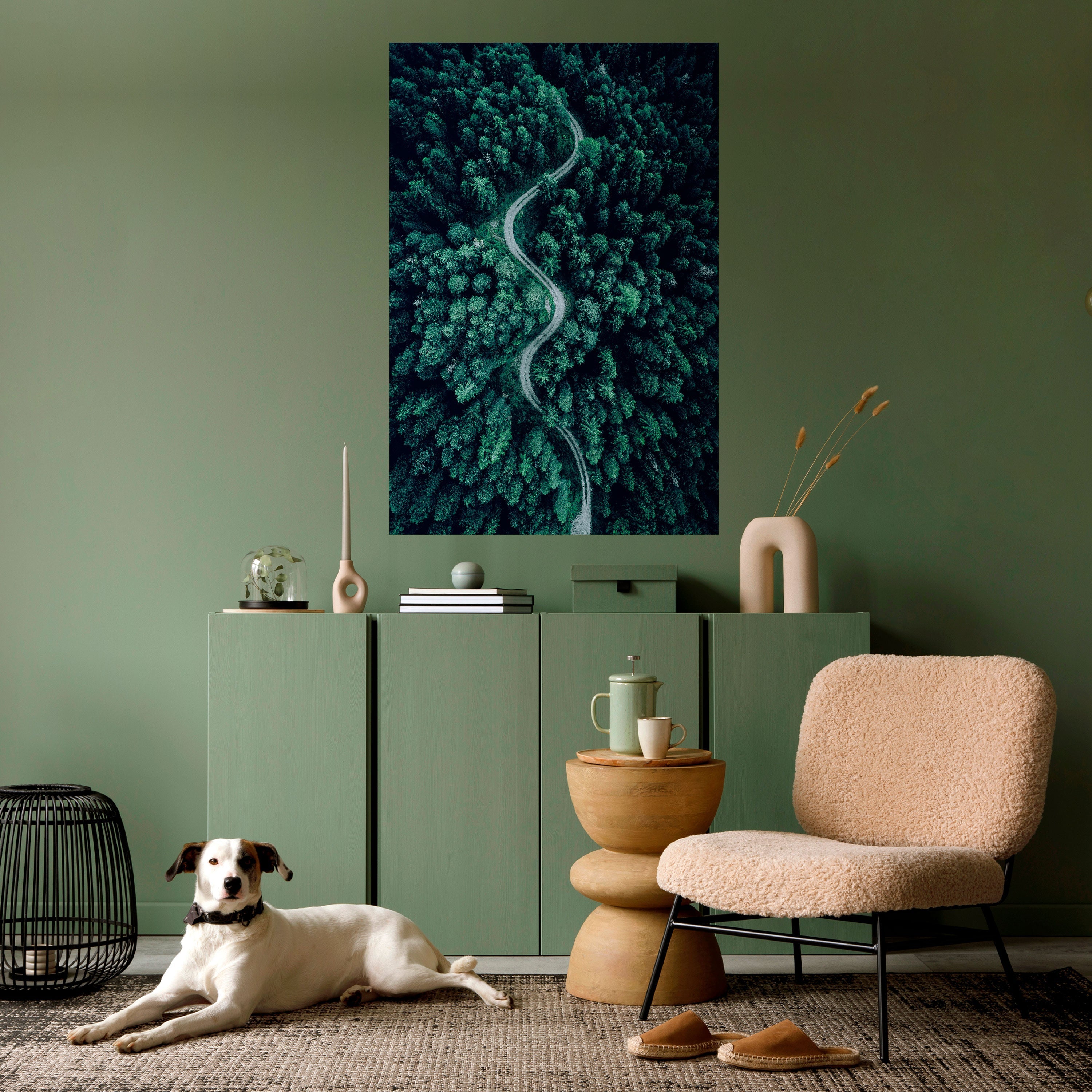 Affiche verticale autocollante « Route forestière des serpents »