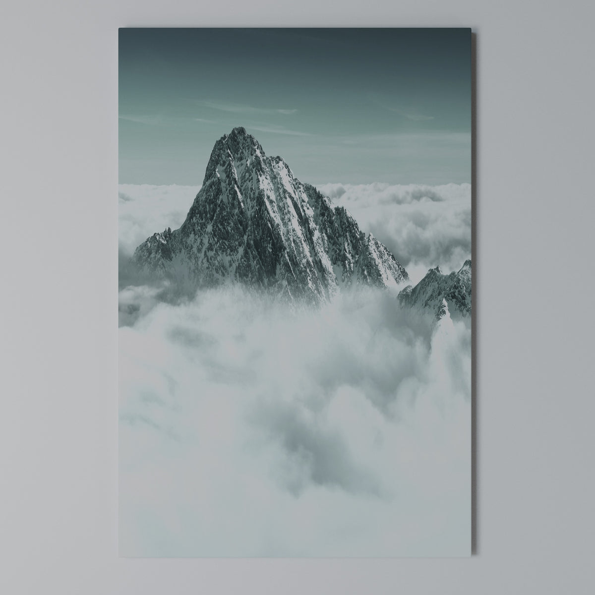 CLOUD-KISSED PEAK Vertical Canvas Print