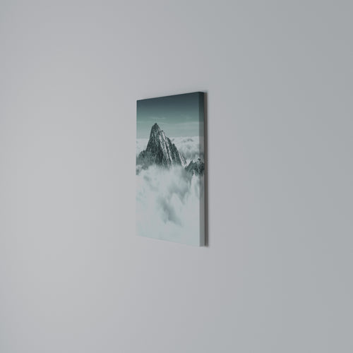 CLOUD-KISSED PEAK Vertical Canvas Print