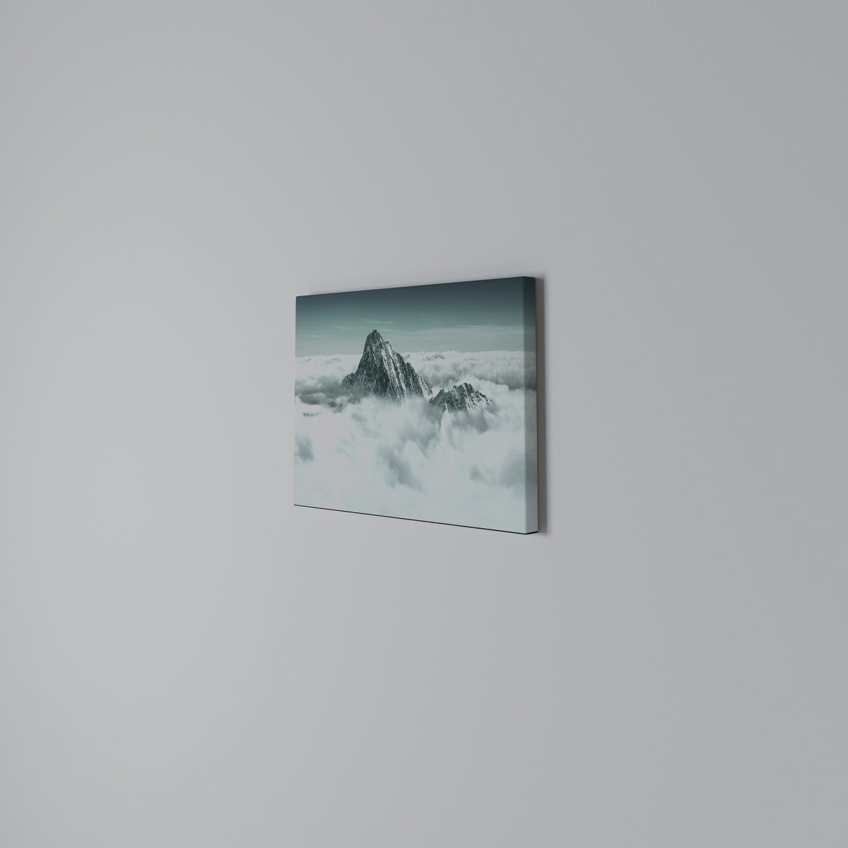 CLOUD-KISSED PEAK Horizontal Canvas Print