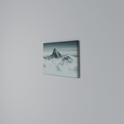 CLOUD-KISSED PEAK Horizontal Canvas Print