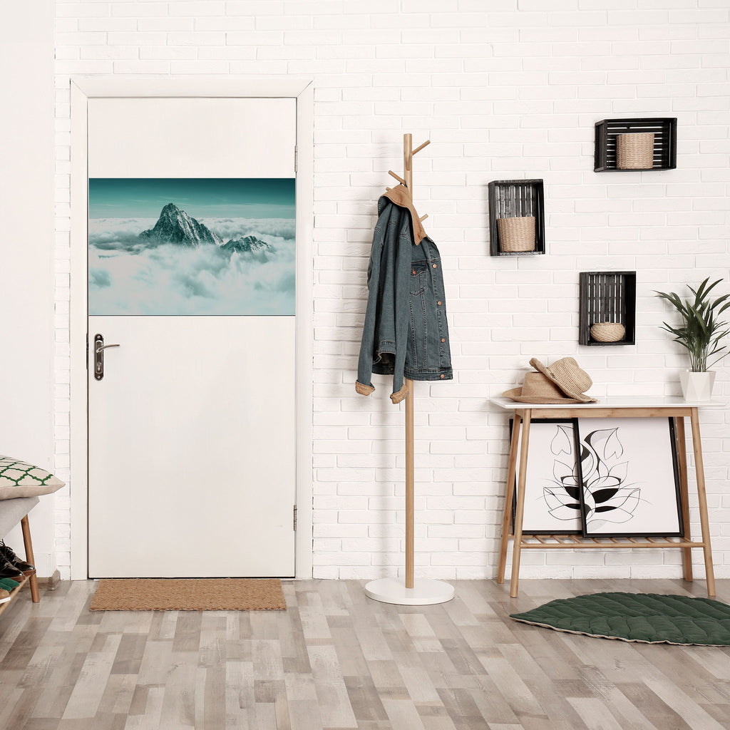 Affiche horizontale autocollante « SOMMET EMBRASSÉ DE NUAGES »