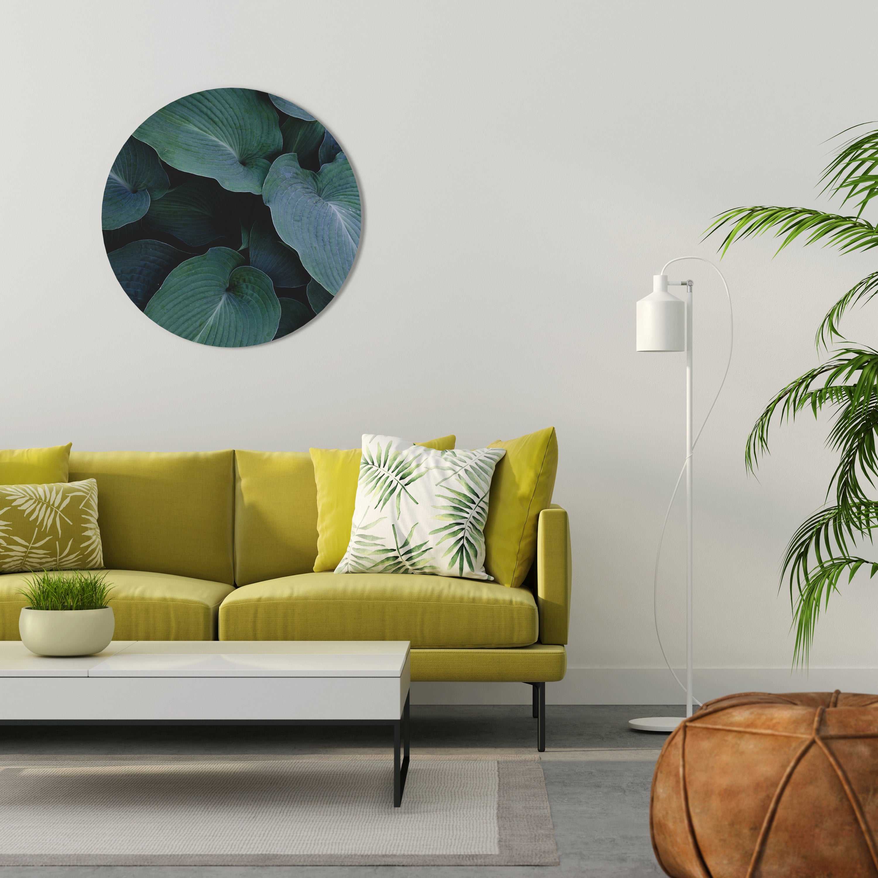 Danse du feuillage enchanté Décoration murale ronde