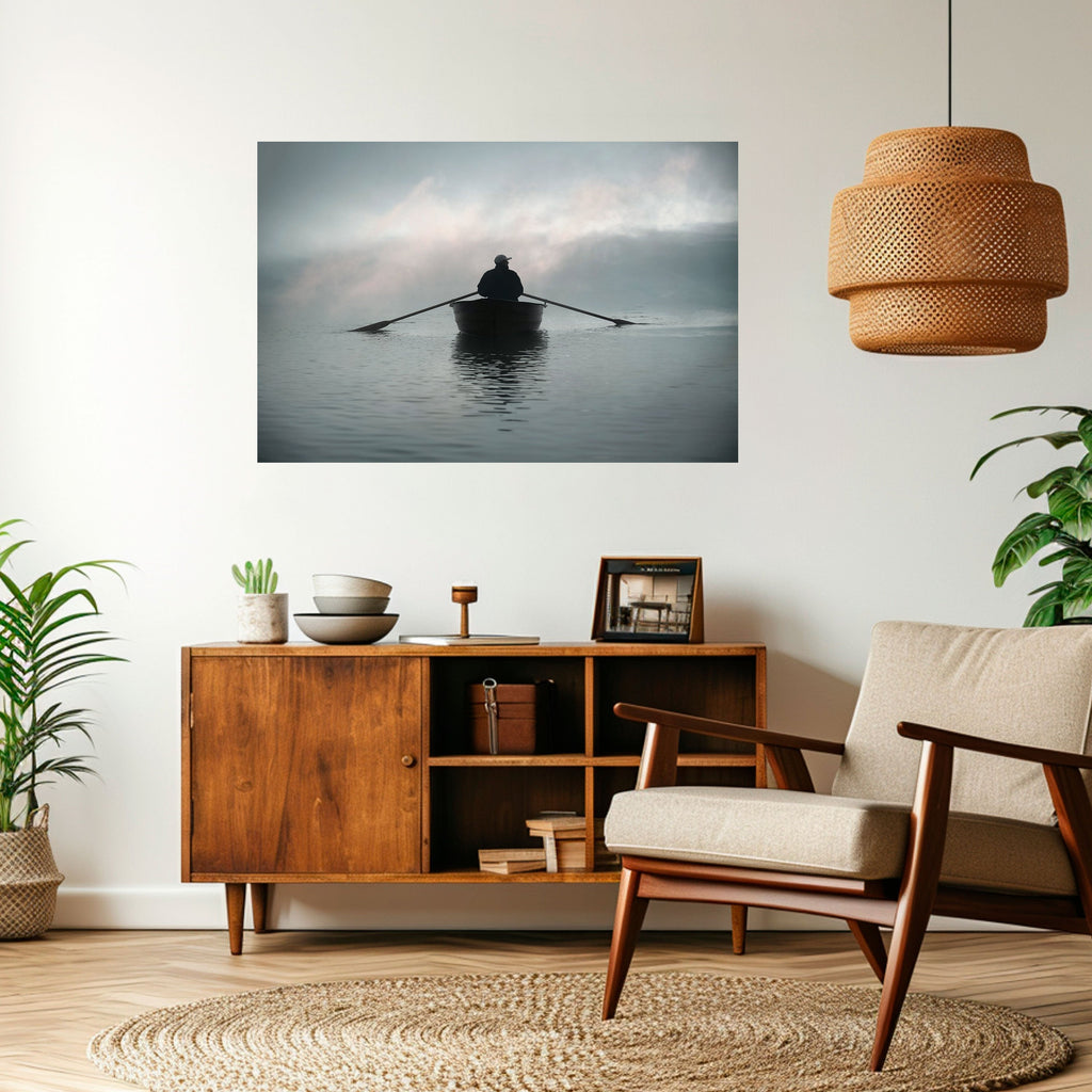 SAIL INTO THE UNKNOWN Peel and Stick Horizontal Poster