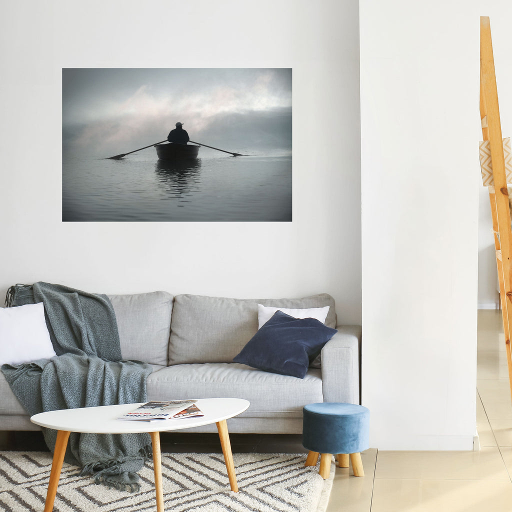 SAIL INTO THE UNKNOWN Peel and Stick Horizontal Poster