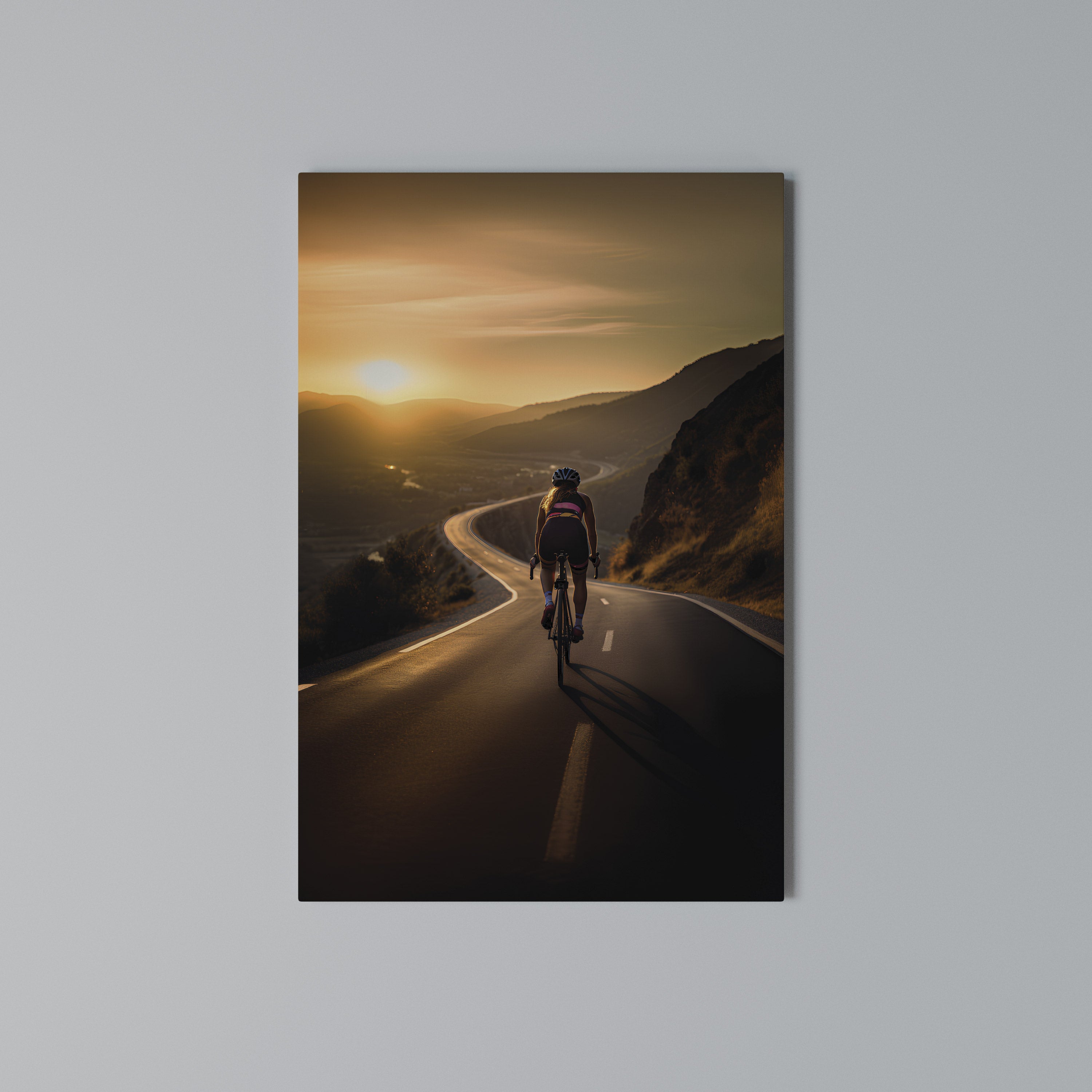 RIDE INTO GOLD Vertical Canvas Print
