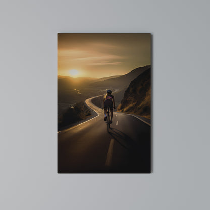 RIDE INTO GOLD Vertical Canvas Print