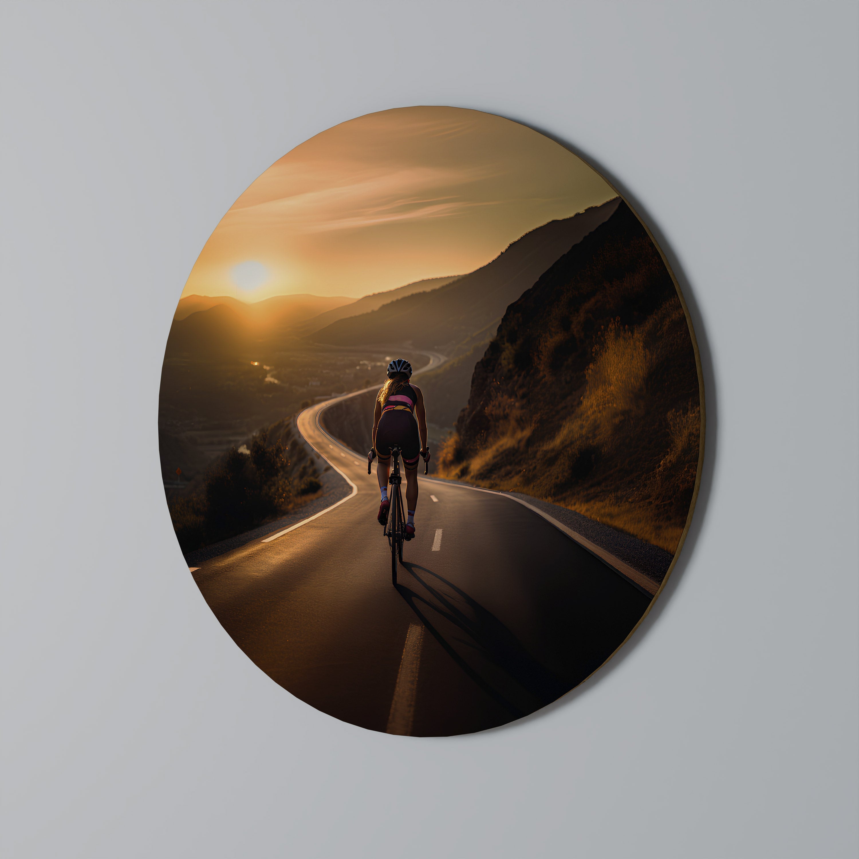 Décoration murale ronde RIDE INTO GOLD