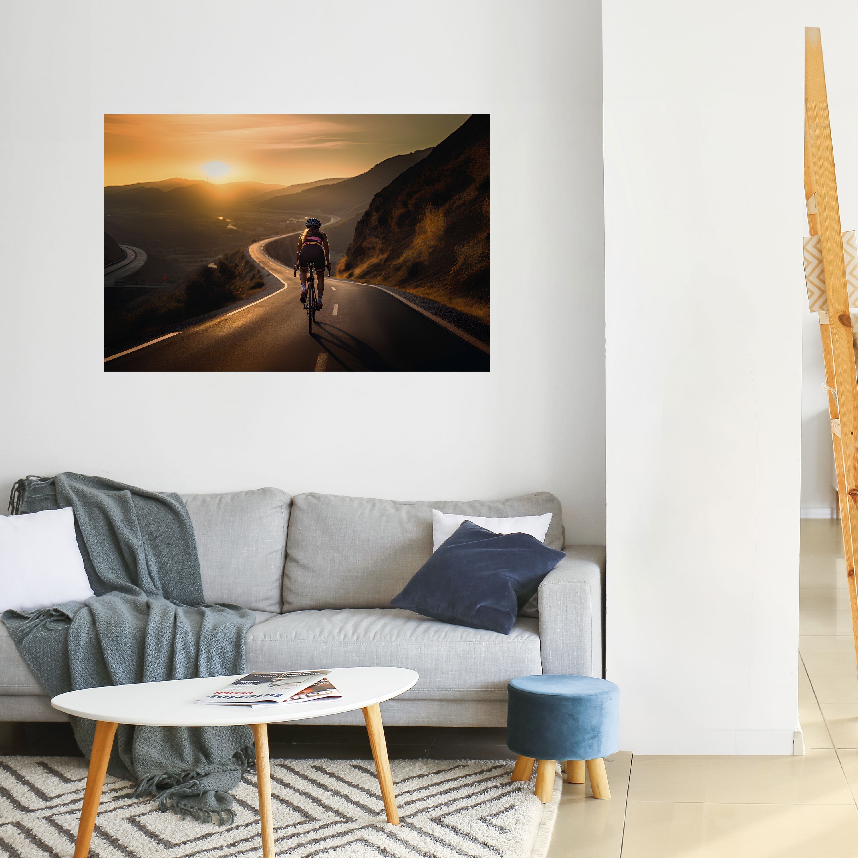 Affiche horizontale autocollante « RIDE INTO GOLD »