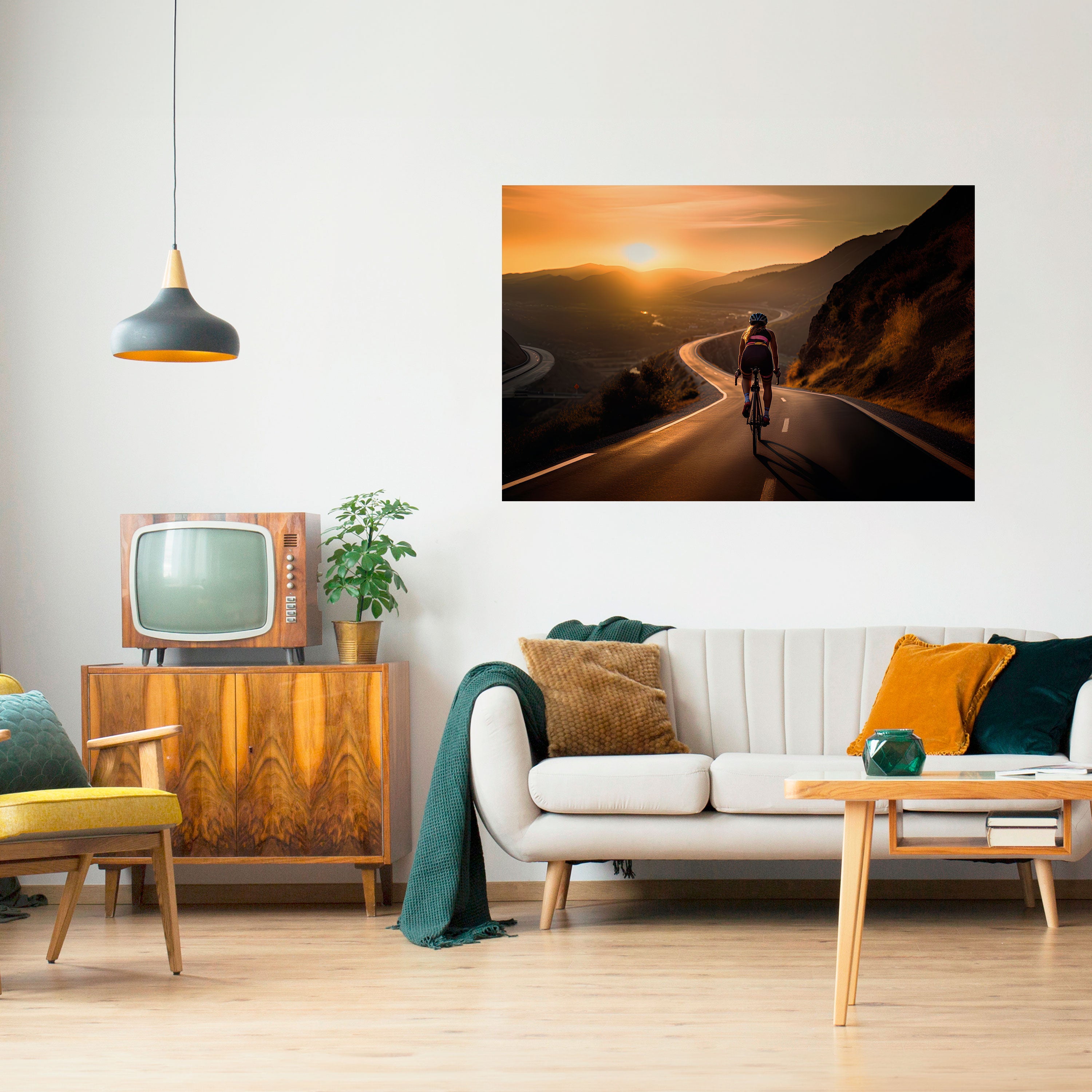 Affiche horizontale autocollante « RIDE INTO GOLD »