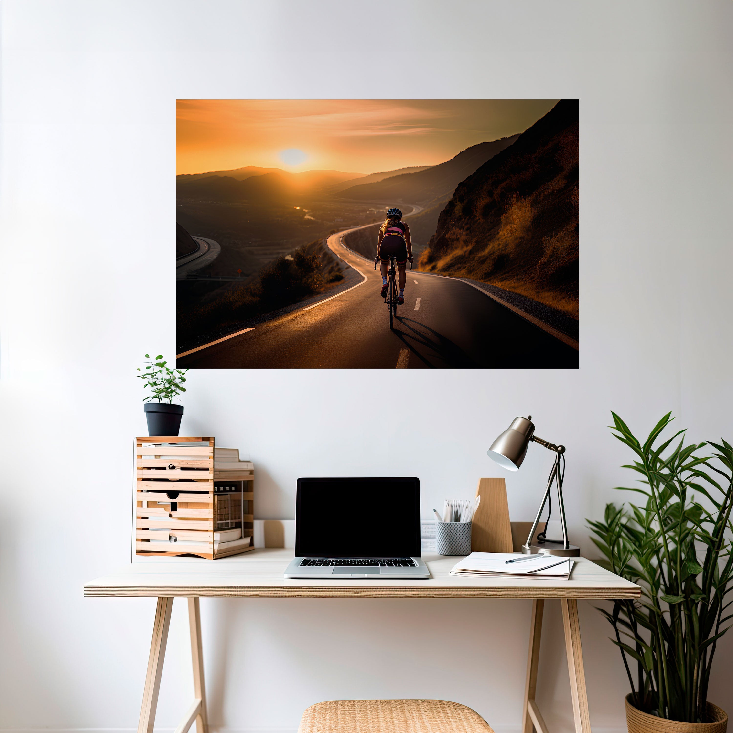 Affiche horizontale autocollante « RIDE INTO GOLD »