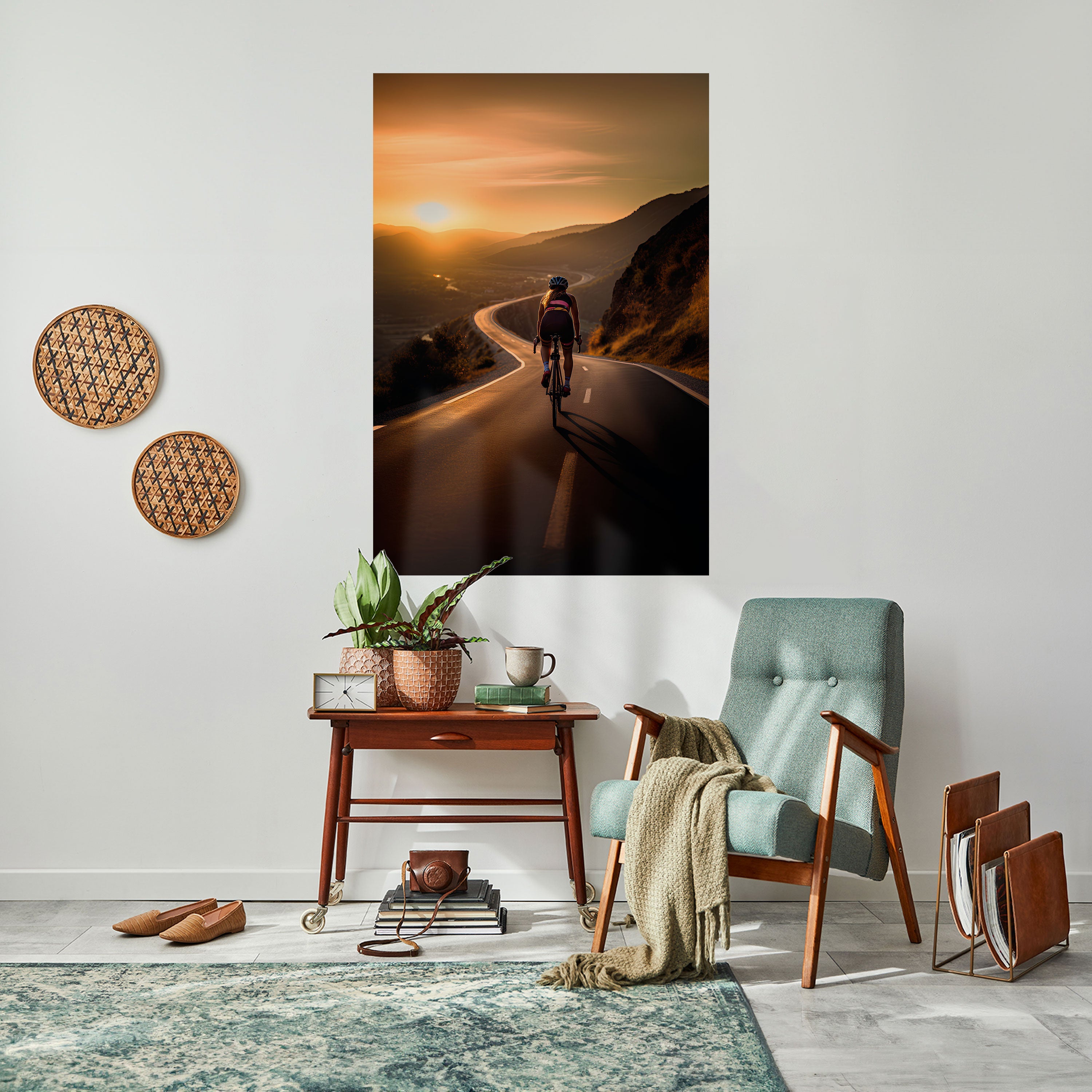 Affiche verticale autocollante « RIDE INTO GOLD »