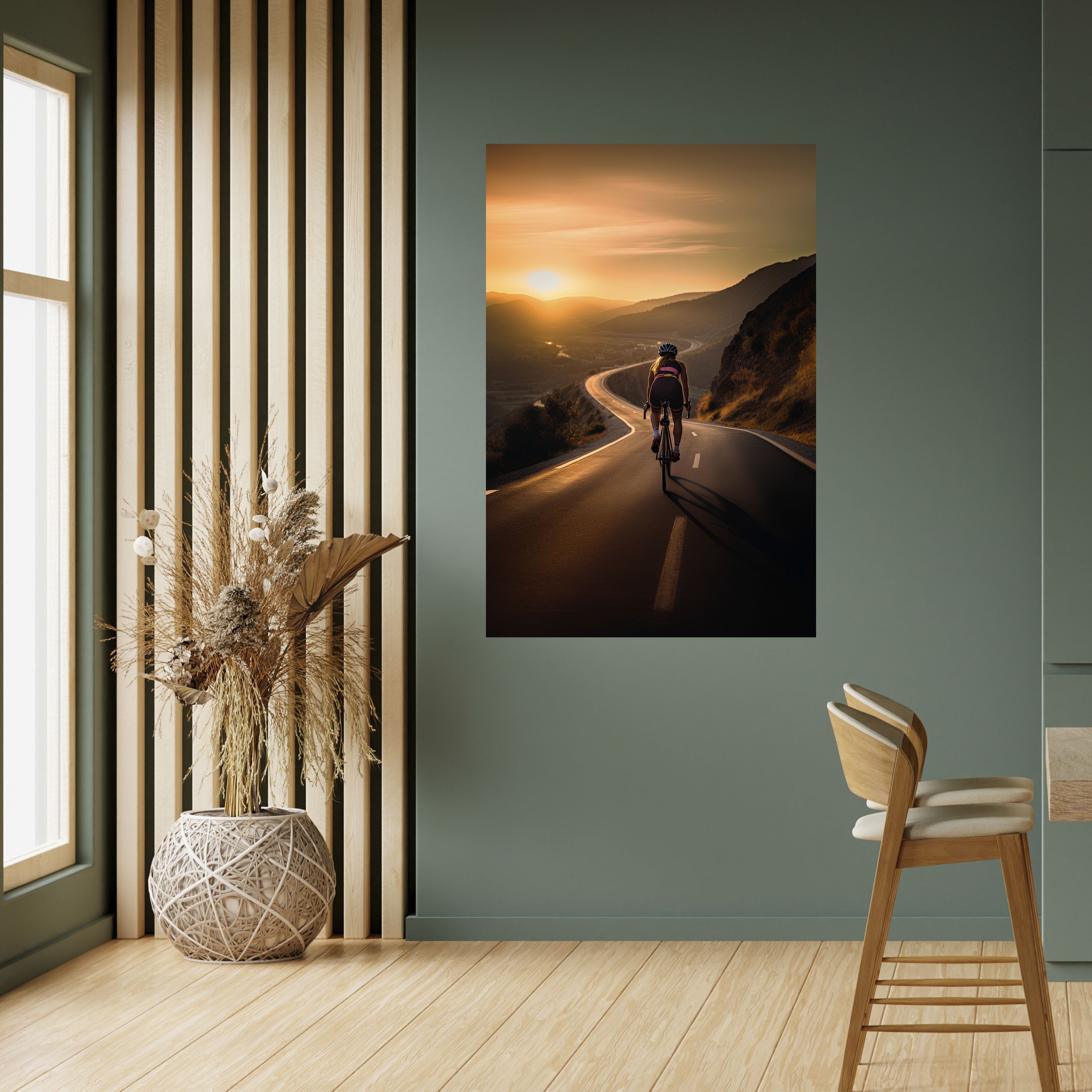 Affiche verticale autocollante « RIDE INTO GOLD »