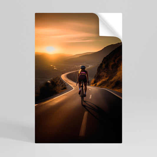 RIDE INTO GOLD Peel and Stick Vertical Poster
