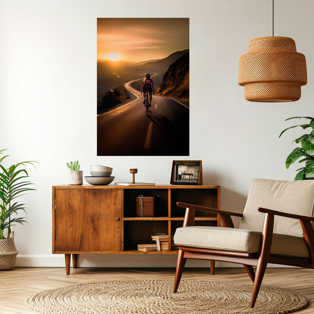 Affiche verticale autocollante « RIDE INTO GOLD »