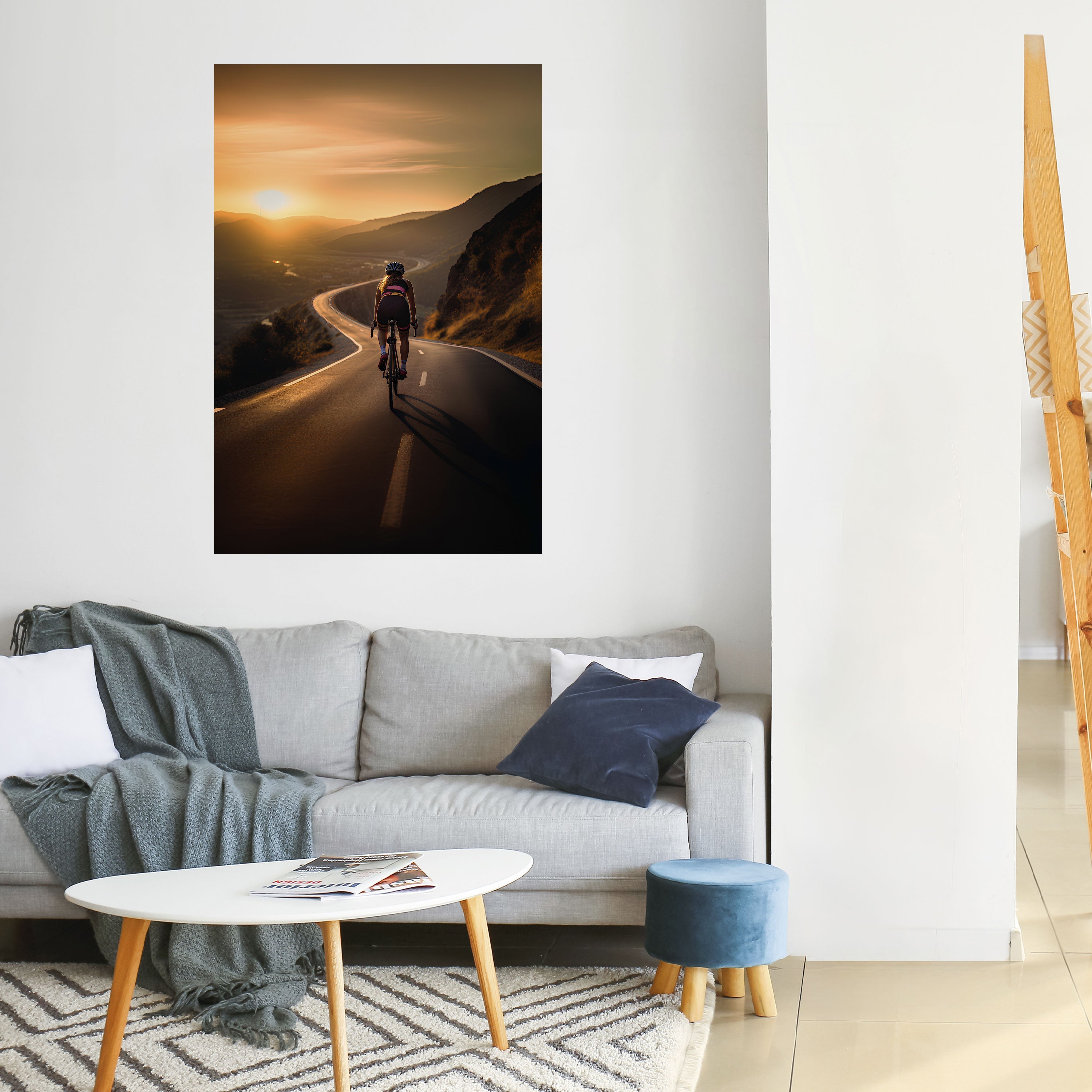 Affiche verticale autocollante « RIDE INTO GOLD »