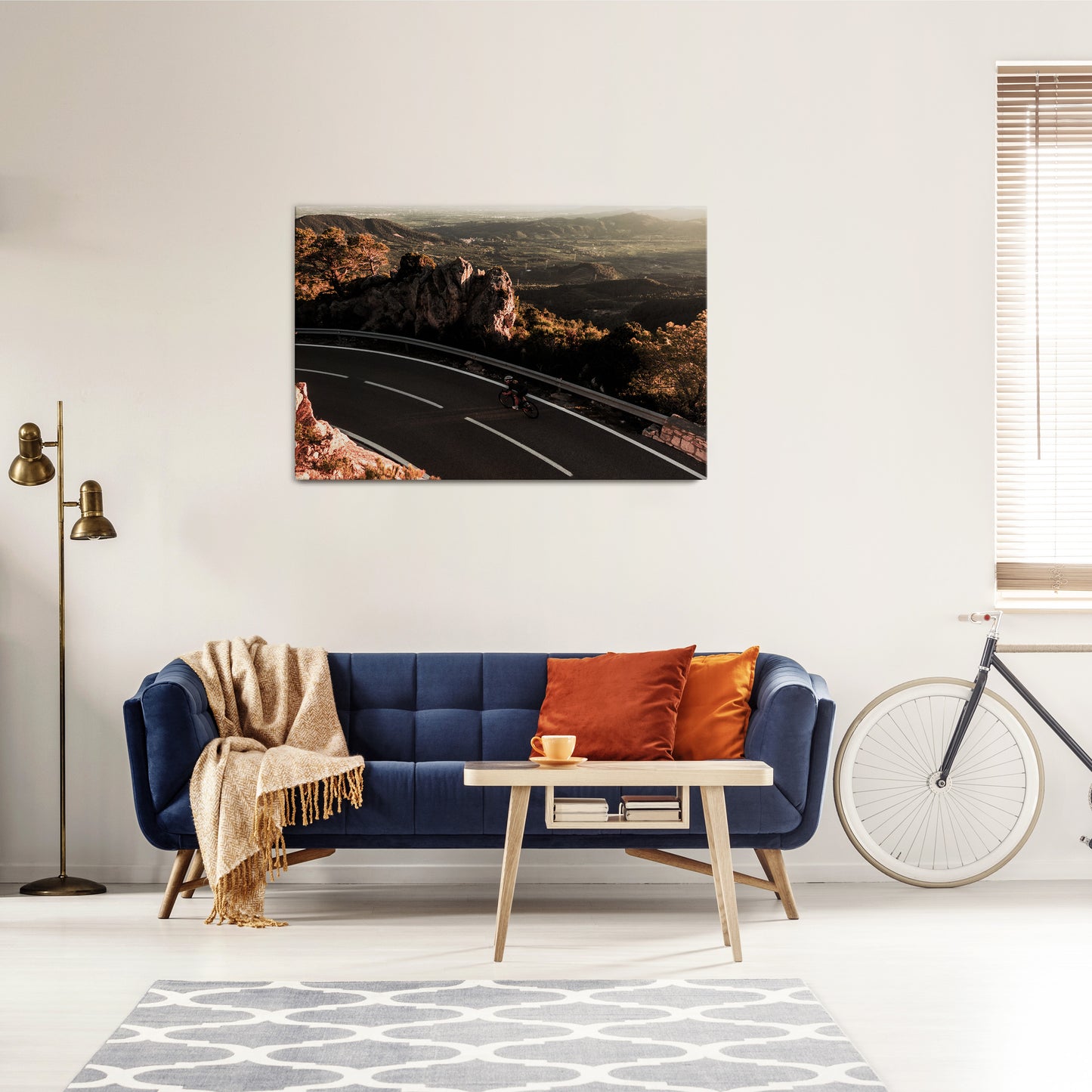 MOUNTAIN ROAD RIDE Horizontal Canvas Print