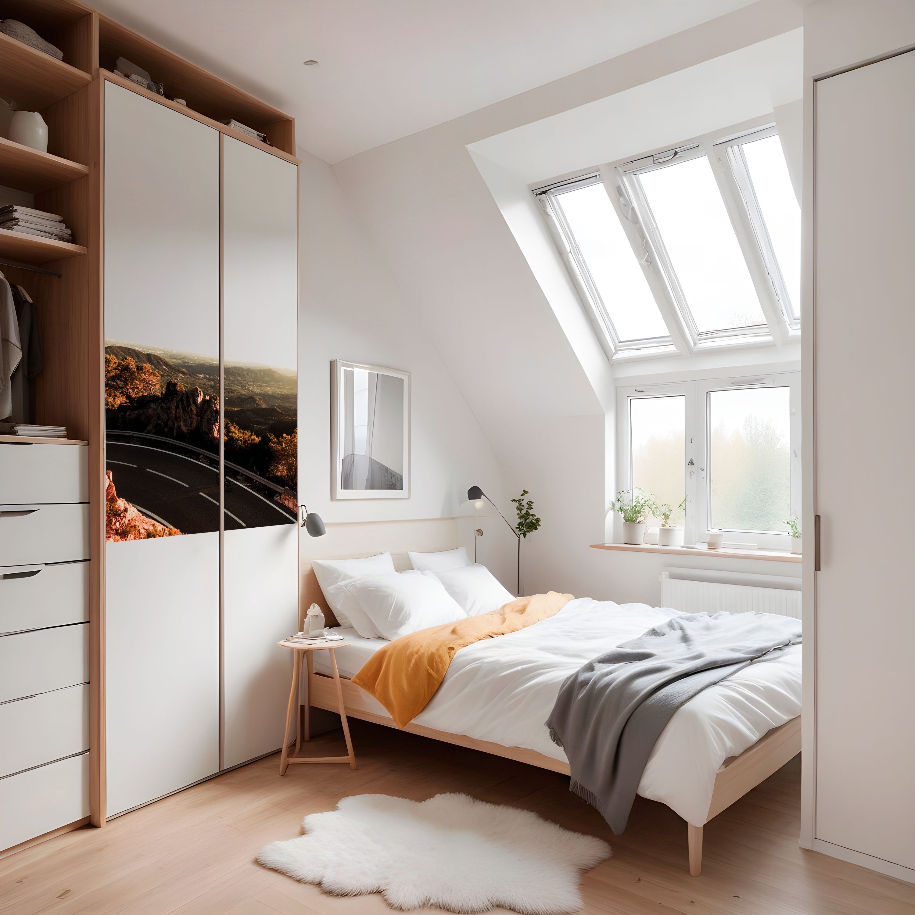 Affiche horizontale autocollante MOUNTAIN ROAD RIDE