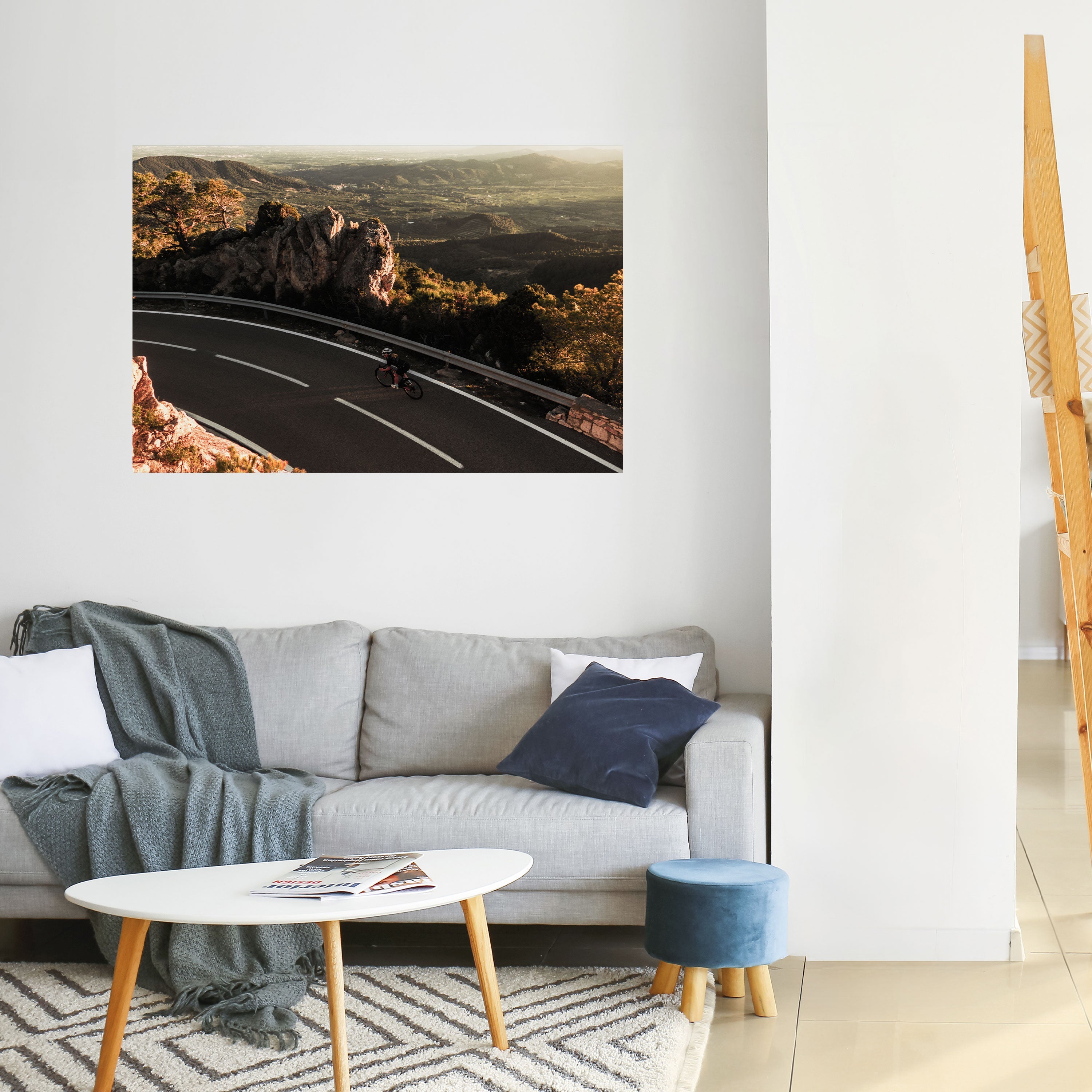 Affiche horizontale autocollante MOUNTAIN ROAD RIDE