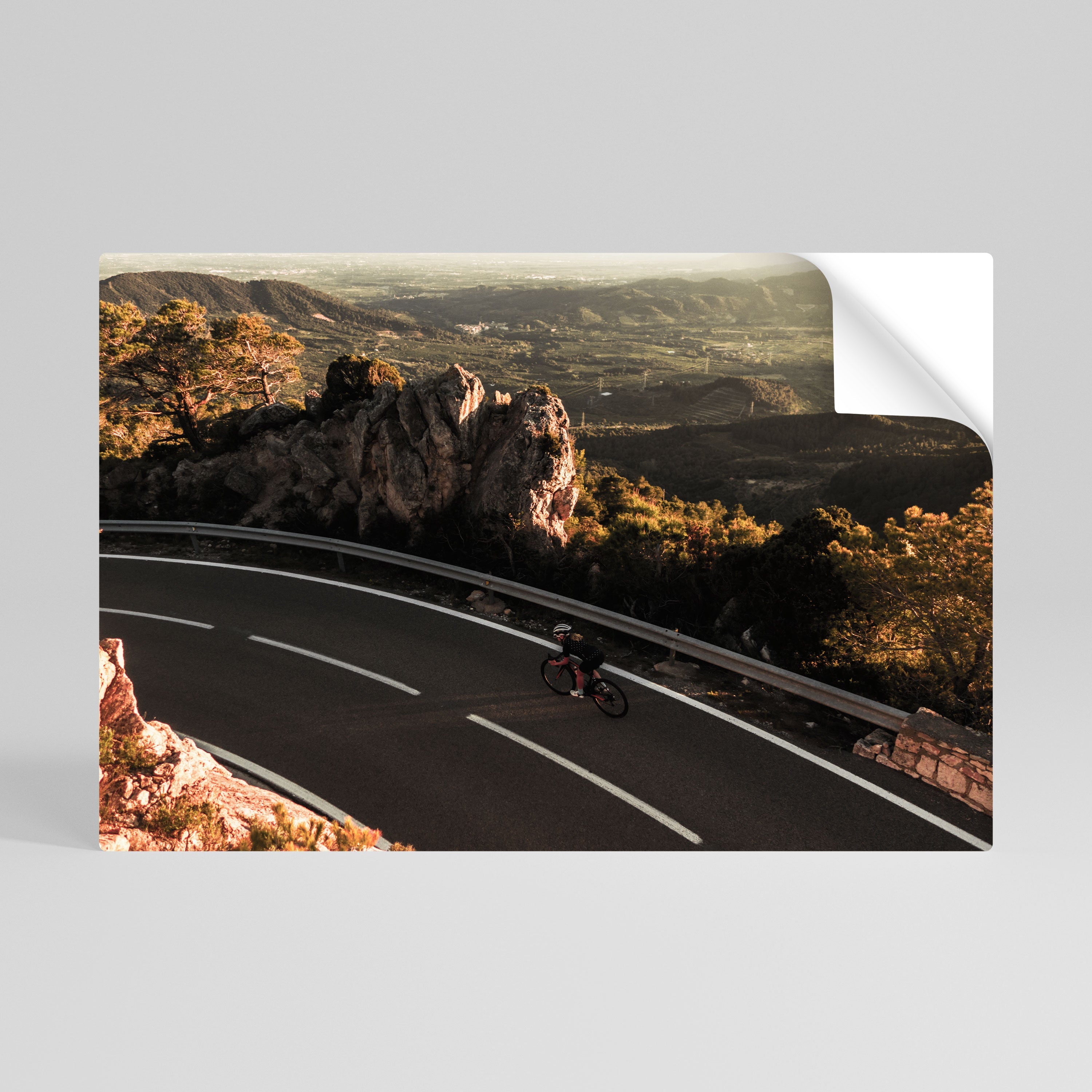 Affiche horizontale autocollante MOUNTAIN ROAD RIDE