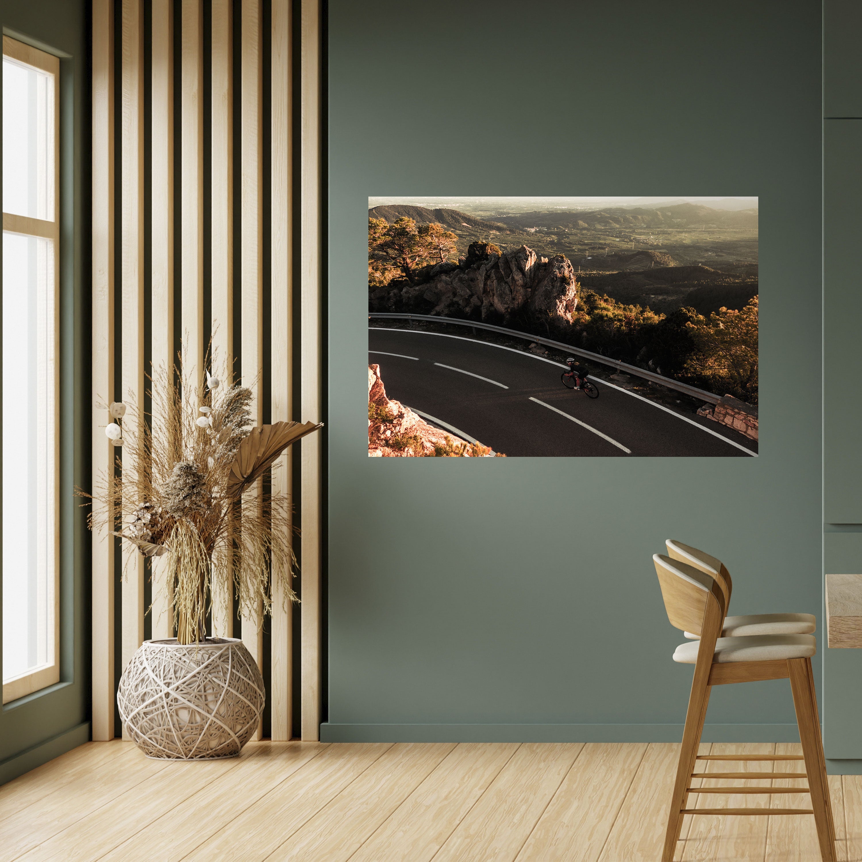 Affiche horizontale autocollante MOUNTAIN ROAD RIDE