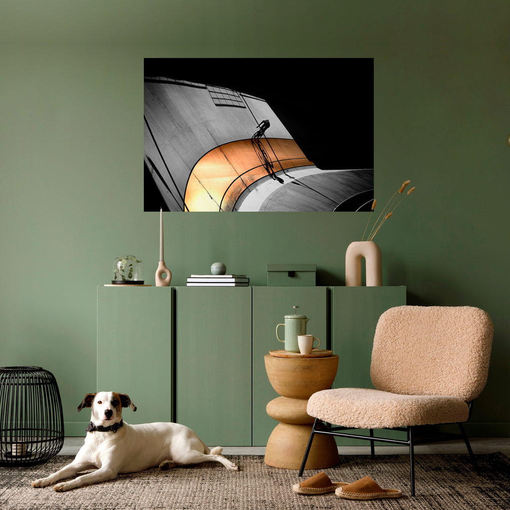 ORANGE ARC AMBIENCE Peel and Stick Horizontal Poster