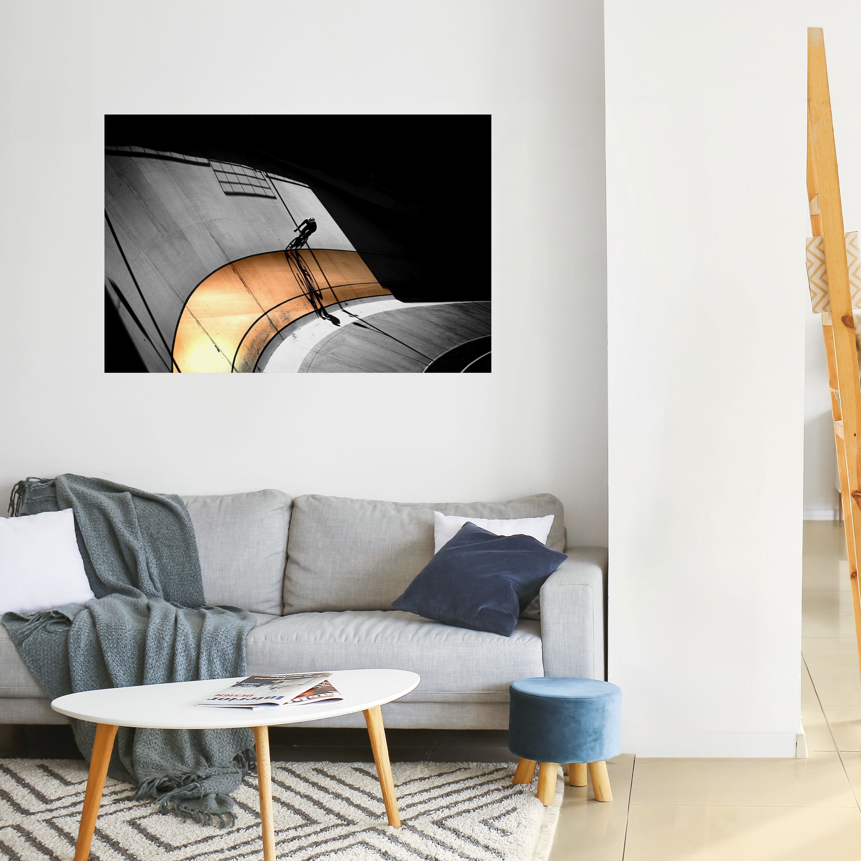 Affiche horizontale autocollante ORANGE ARC AMBIANCE