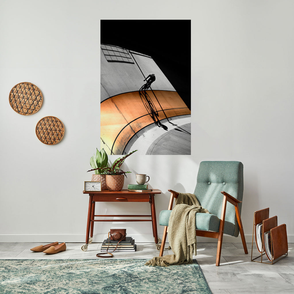 Affiche verticale autocollante ORANGE ARC AMBIANCE