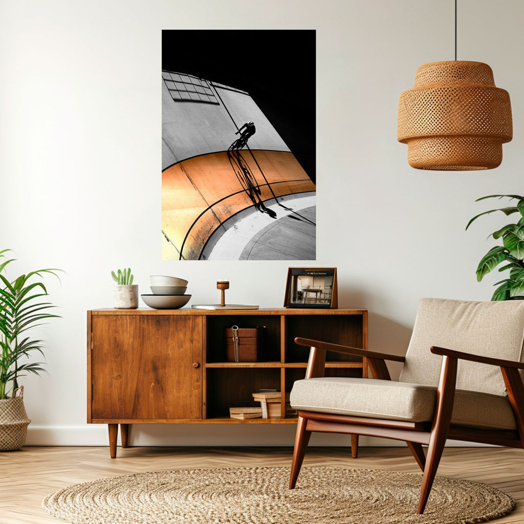 Affiche verticale autocollante ORANGE ARC AMBIANCE