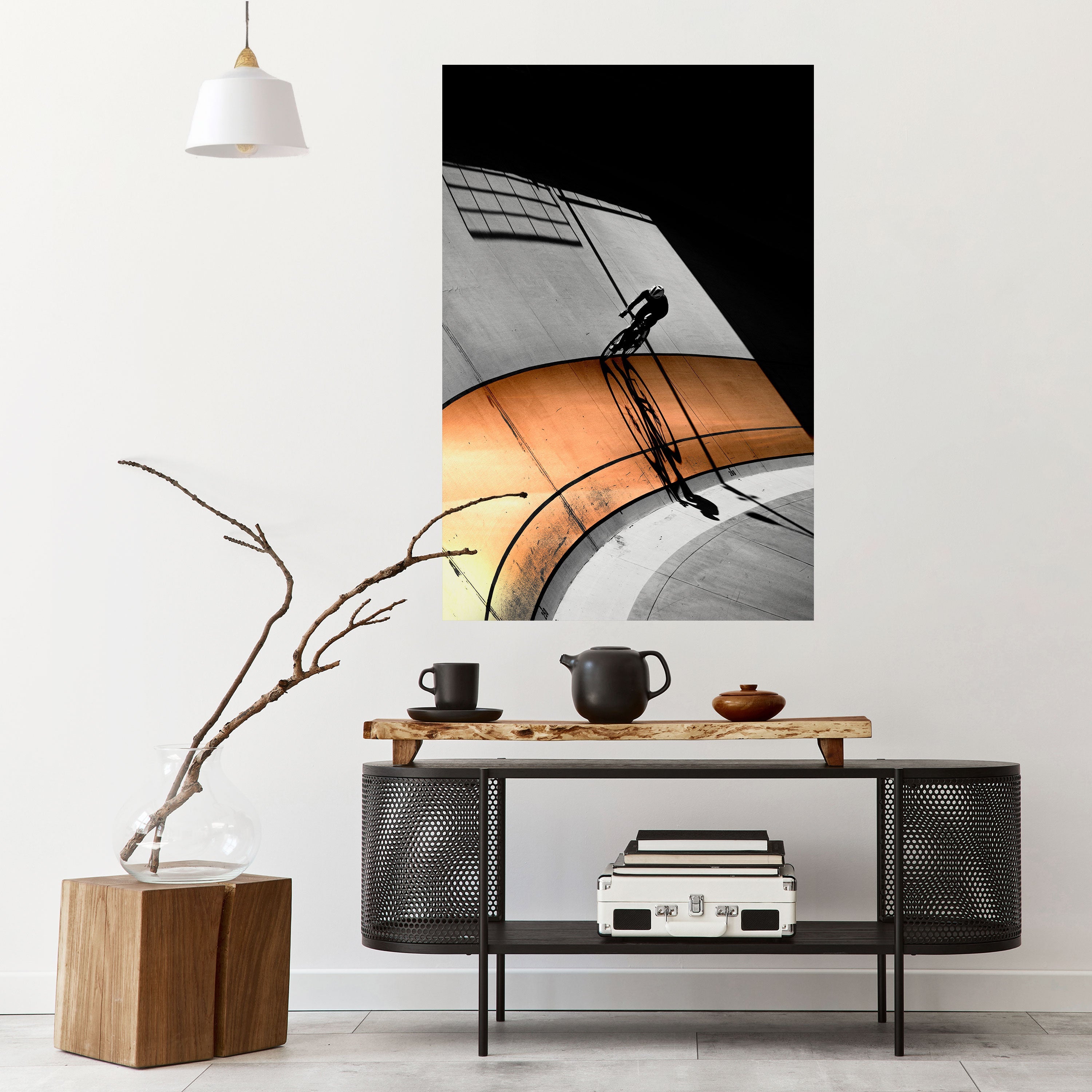 Affiche verticale autocollante ORANGE ARC AMBIANCE