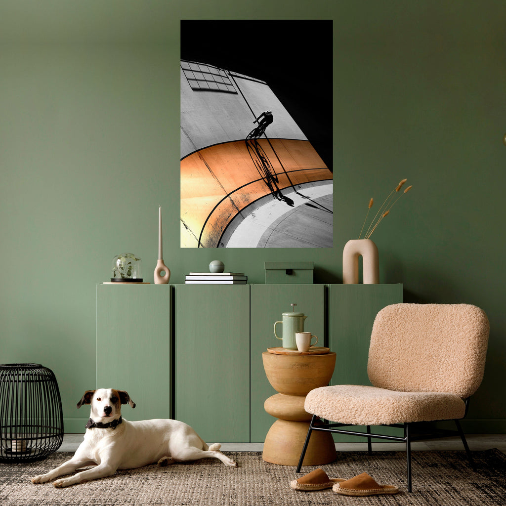 Affiche verticale autocollante ORANGE ARC AMBIANCE