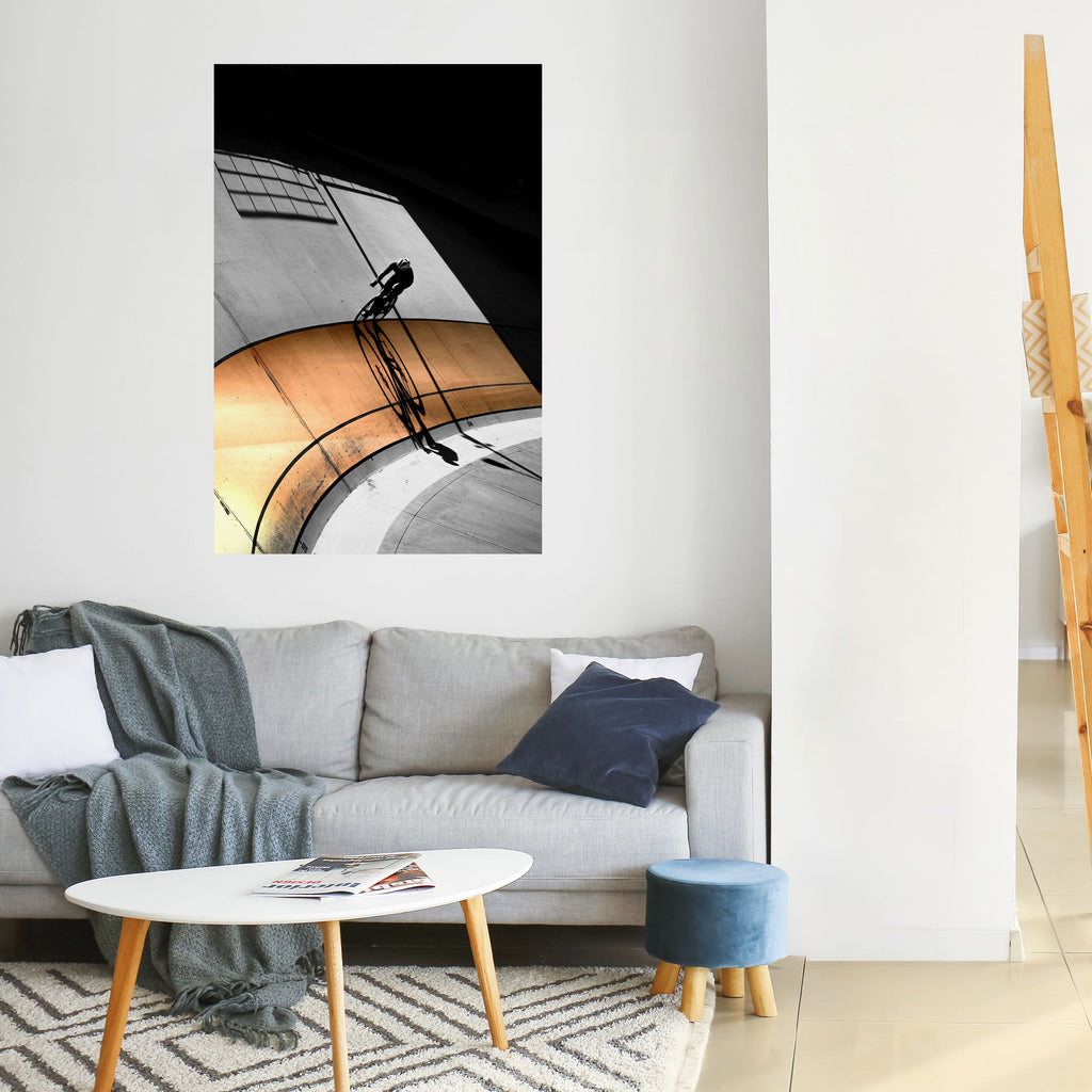 Affiche verticale autocollante ORANGE ARC AMBIANCE