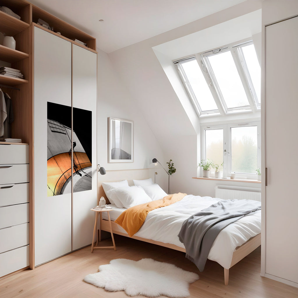 Affiche verticale autocollante ORANGE ARC AMBIANCE