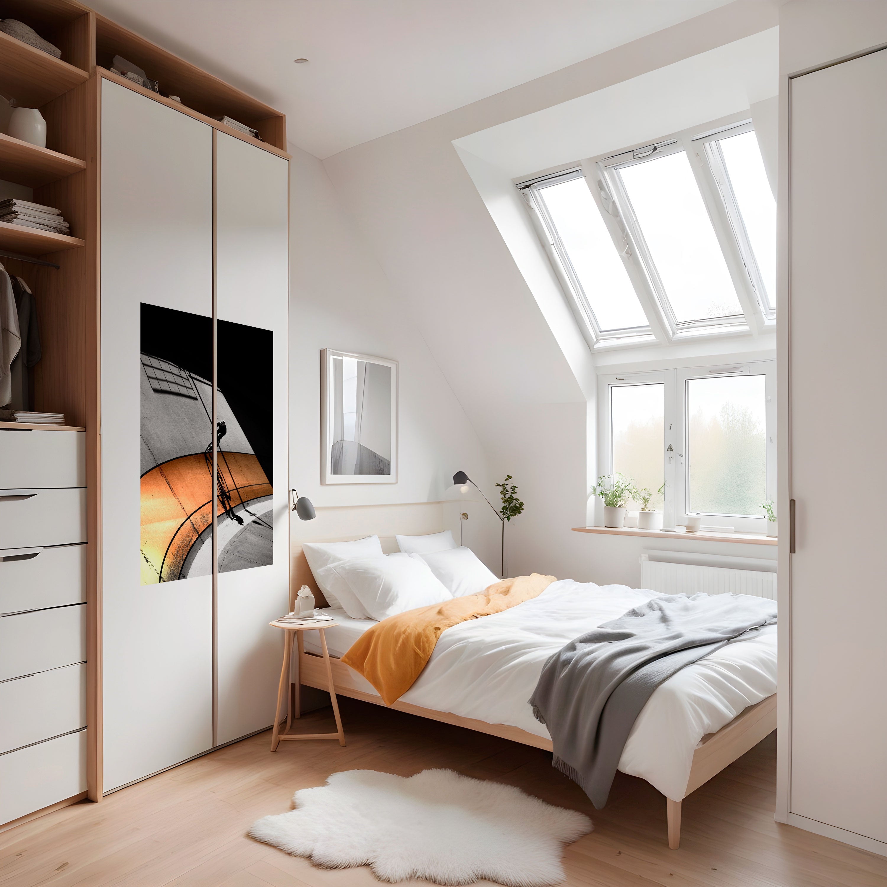 Affiche verticale autocollante ORANGE ARC AMBIANCE