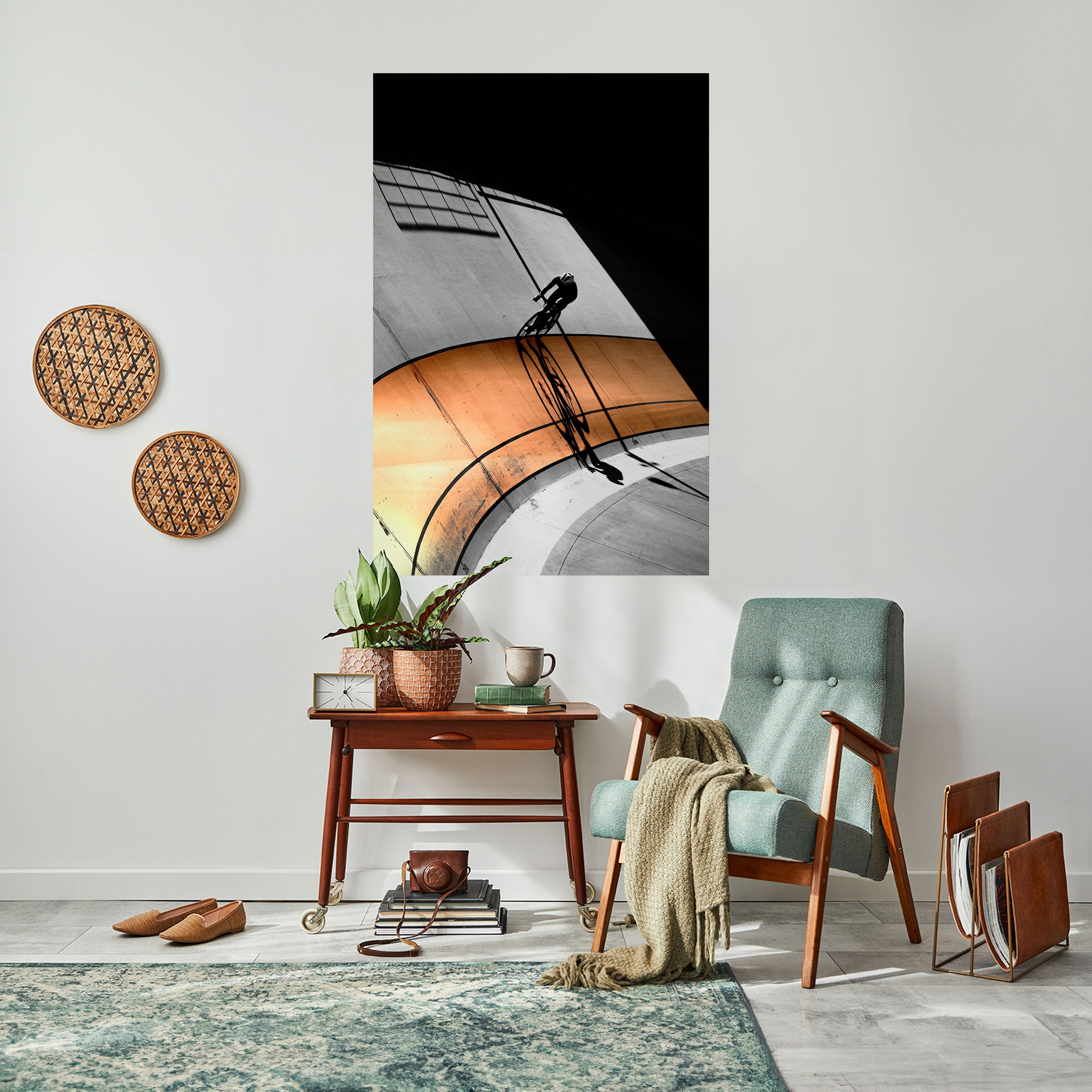 Affiche verticale autocollante ORANGE ARC AMBIANCE