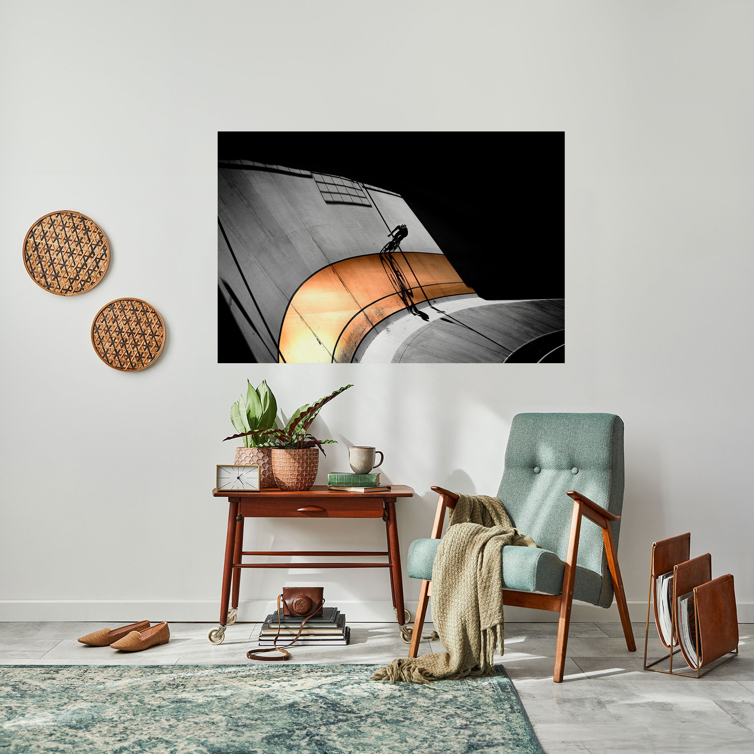 Affiche horizontale autocollante ORANGE ARC AMBIANCE