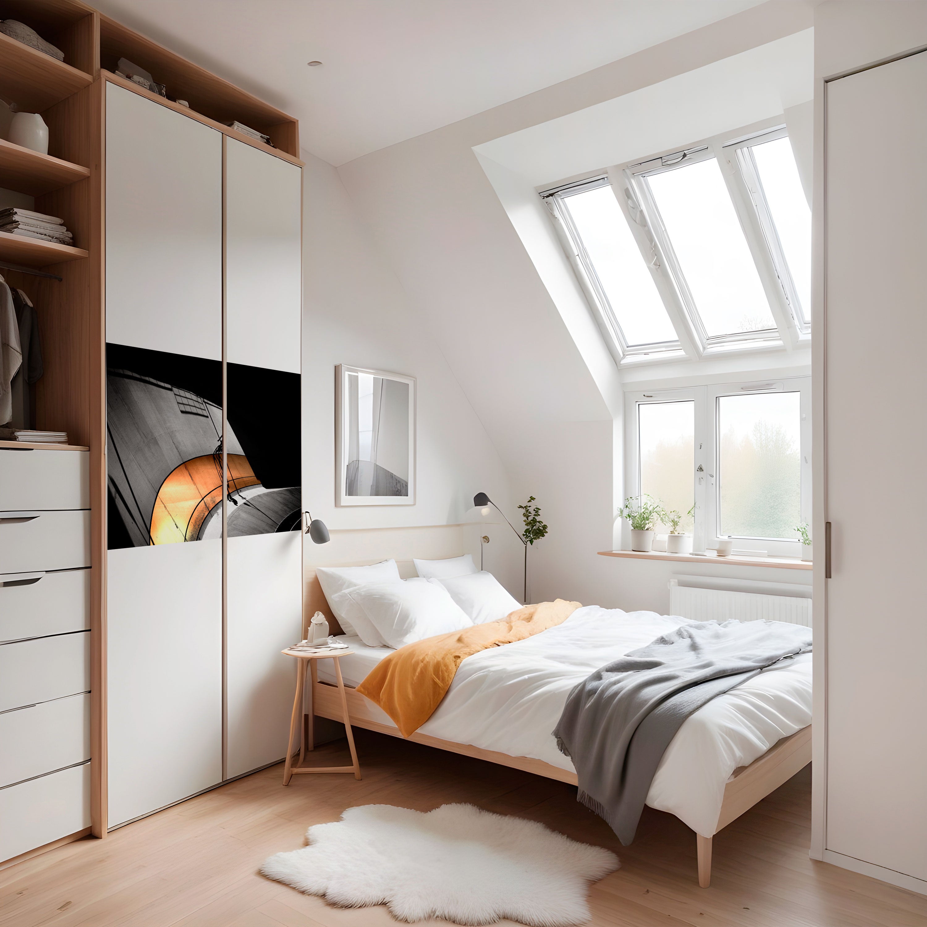 Affiche horizontale autocollante ORANGE ARC AMBIANCE