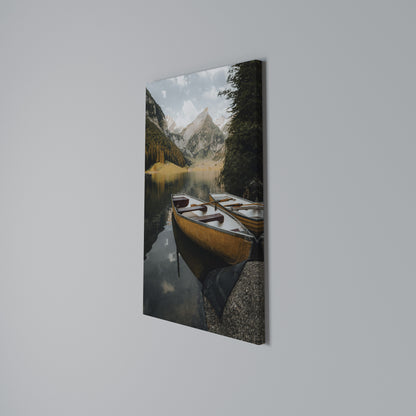 TRANQUIL LAKE JOURNEY Vertical Canvas Print