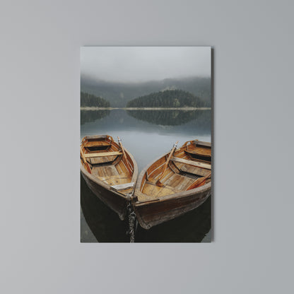 HARMONY OF BOATS Vertical Canvas Print