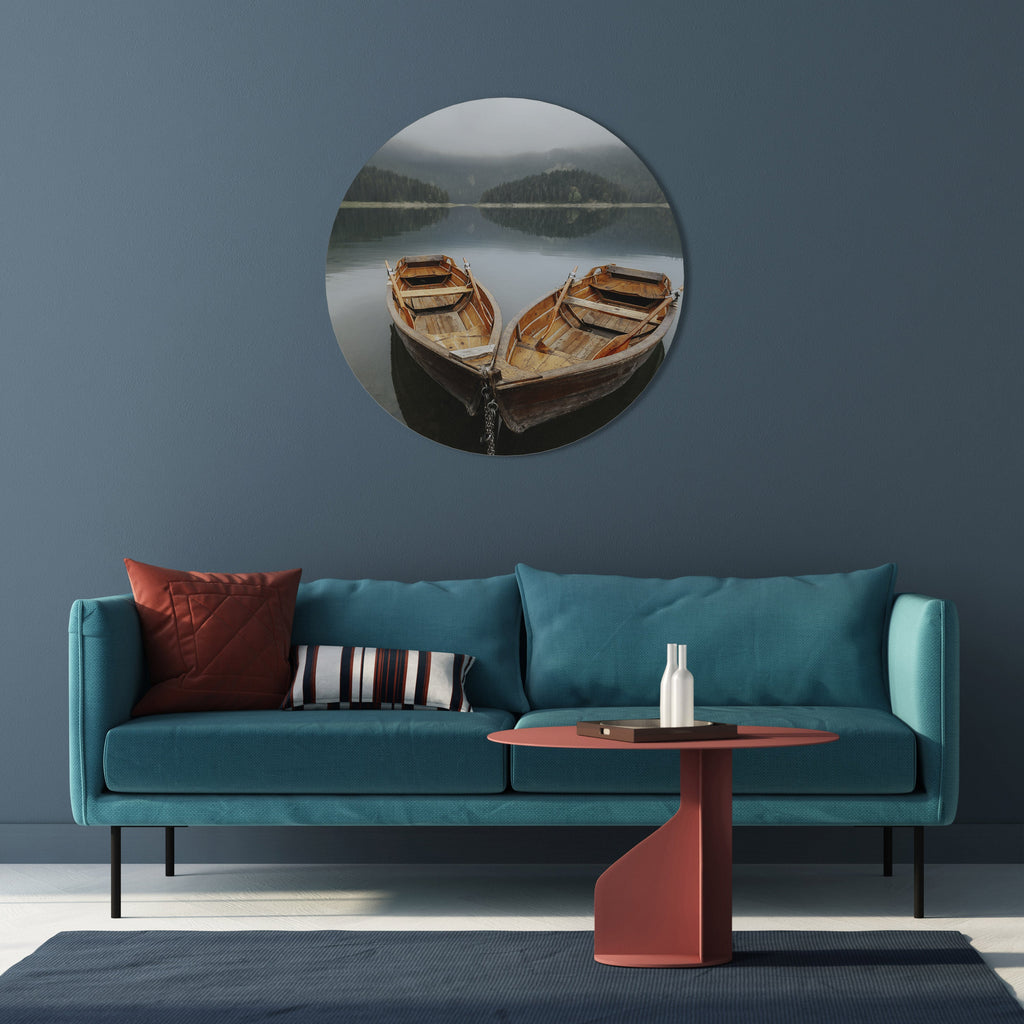 HARMONIE DES BATEAUX Art mural rond