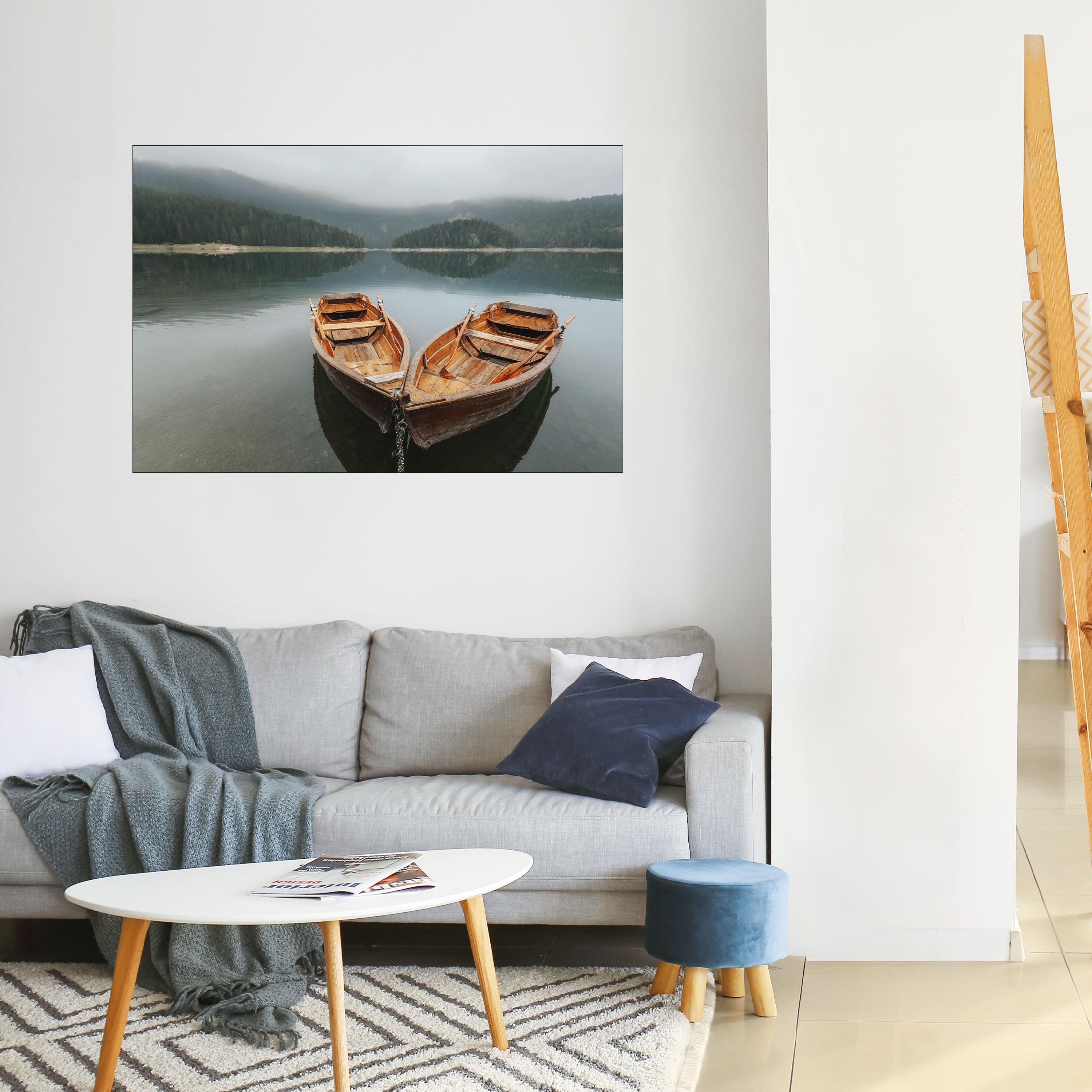 Affiche horizontale autocollante « HARMONY OF BOATS »
