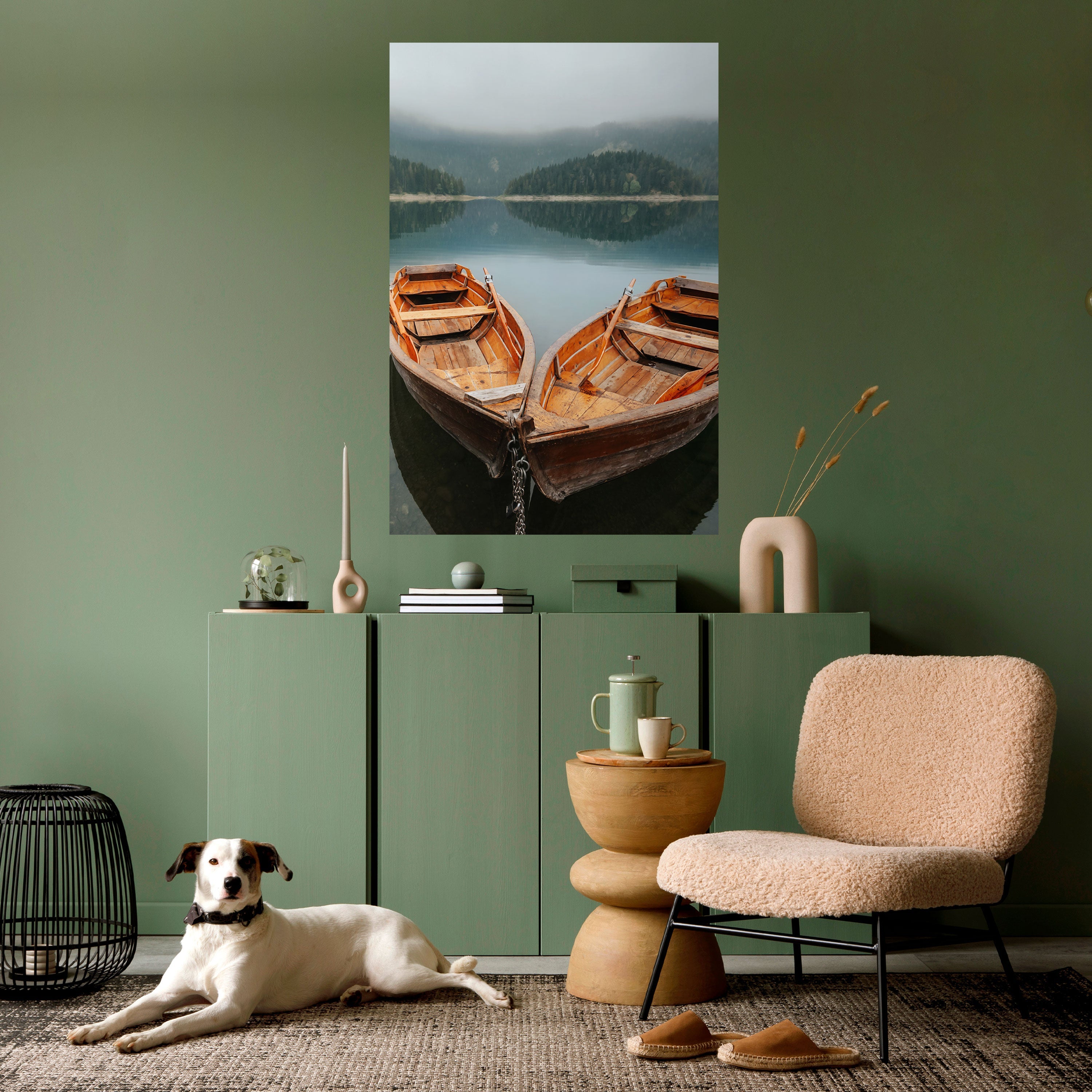 Affiche verticale autocollante « HARMONY OF BOATS »