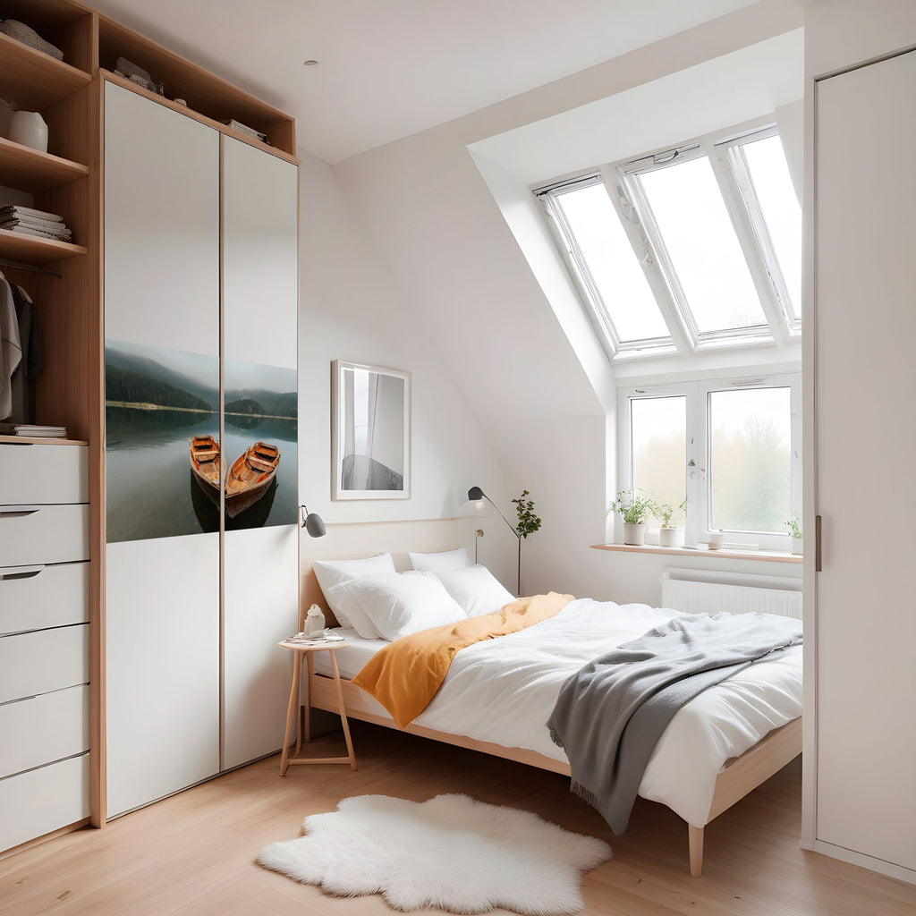 HARMONY OF BOATS Peel and Stick Horizontal Poster