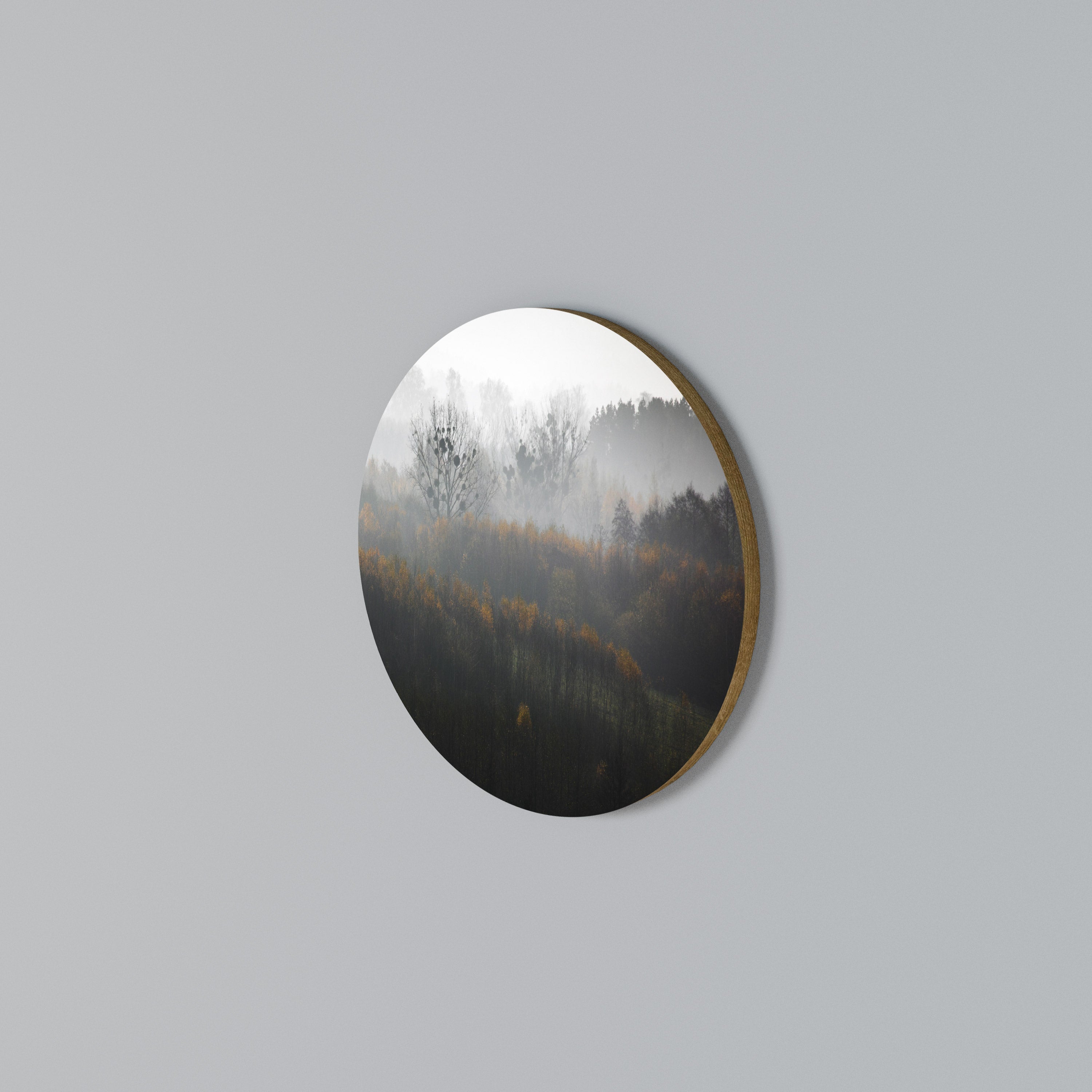 AUTUMNAL HAZE Round Wall Art