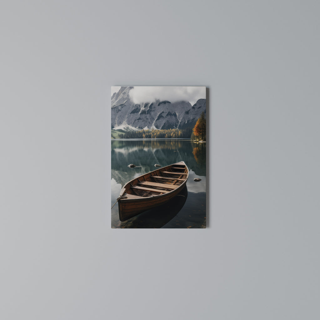 MOUNTAINSIDE REFLECTIONS Vertical Canvas Print