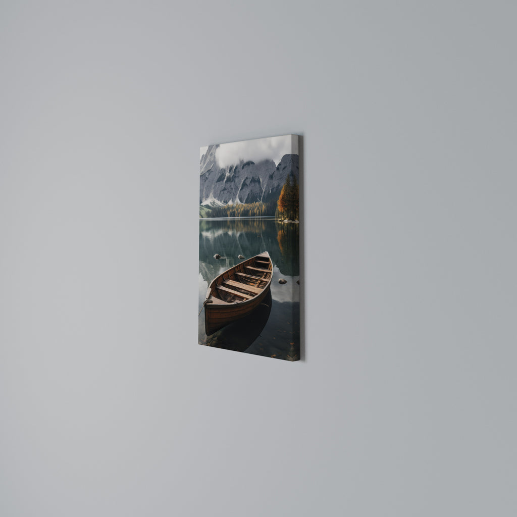 MOUNTAINSIDE REFLECTIONS Vertical Canvas Print