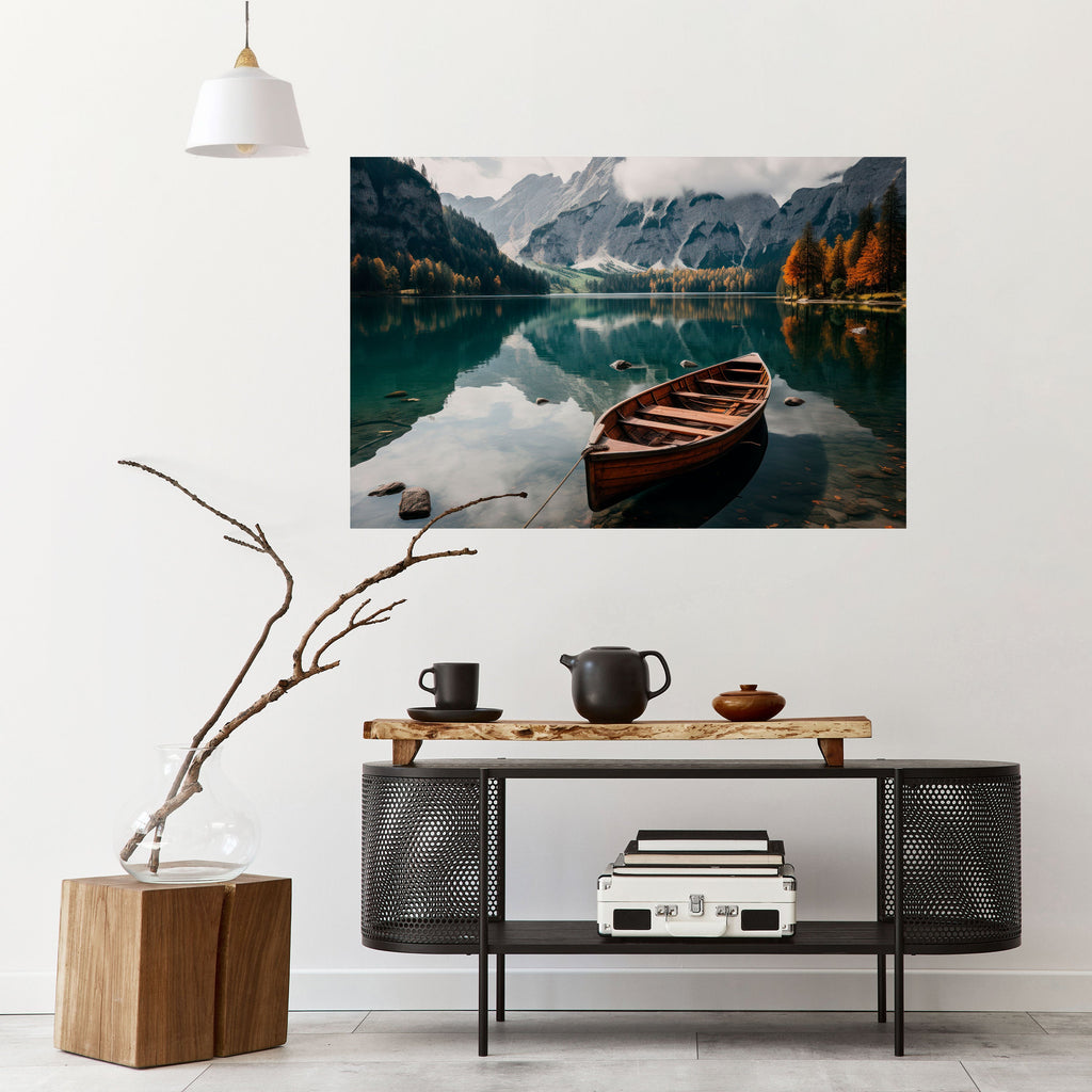 MOUNTAINSIDE REFLECTIONS Peel and Stick Horizontal Poster