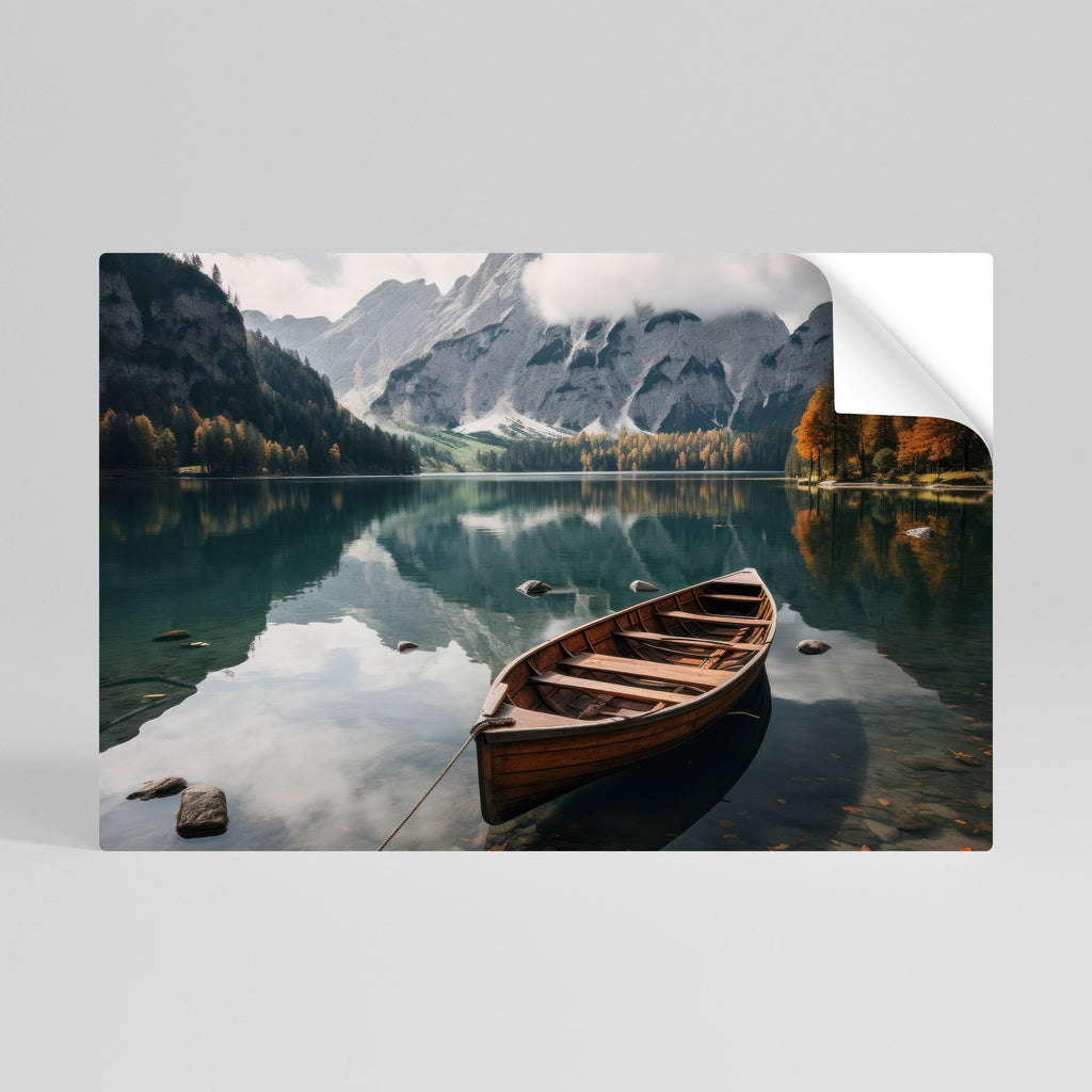 MOUNTAINSIDE REFLECTIONS Peel and Stick Horizontal Poster