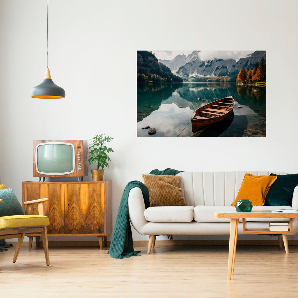 MOUNTAINSIDE REFLECTIONS Peel and Stick Horizontal Poster